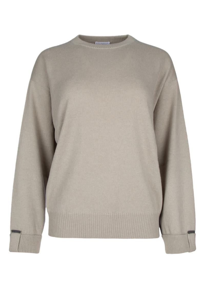 Brunello Cucinelli o1y0825 Crewneck Cashmere Blend Sweater in Sage Green Size L / US 10 / IT 46 - 1 Thumbnail
