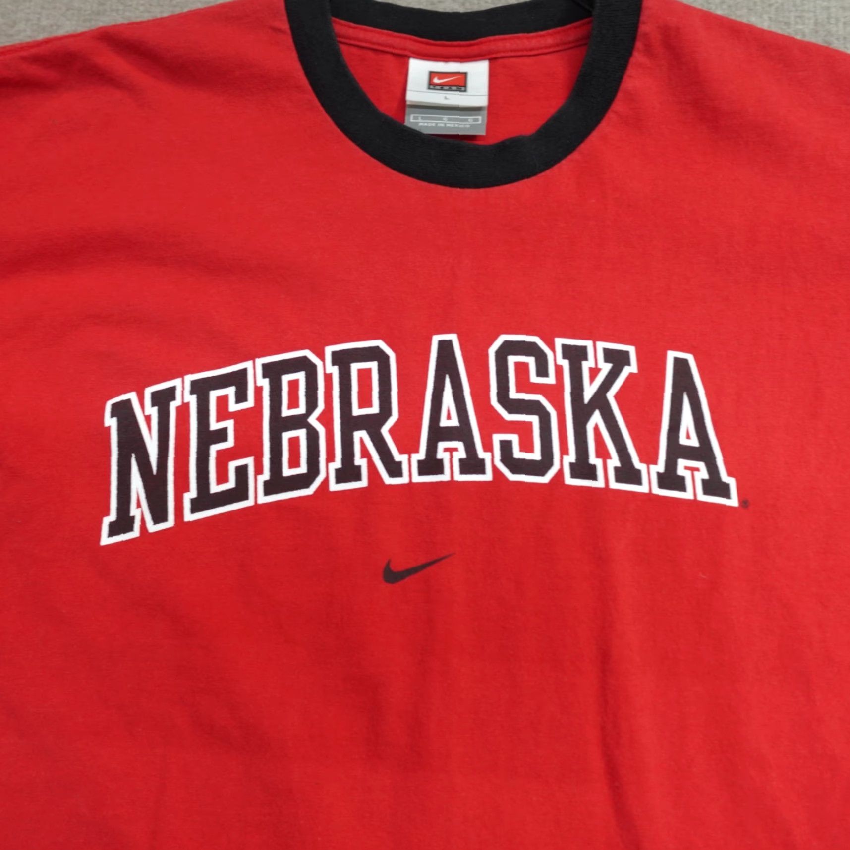 Nike VINTAGE Nike Shirt L Red Nebraska Cornhuskers Ringer Navy? Size US L / EU 52-54 / 3 - 2 Thumbnail