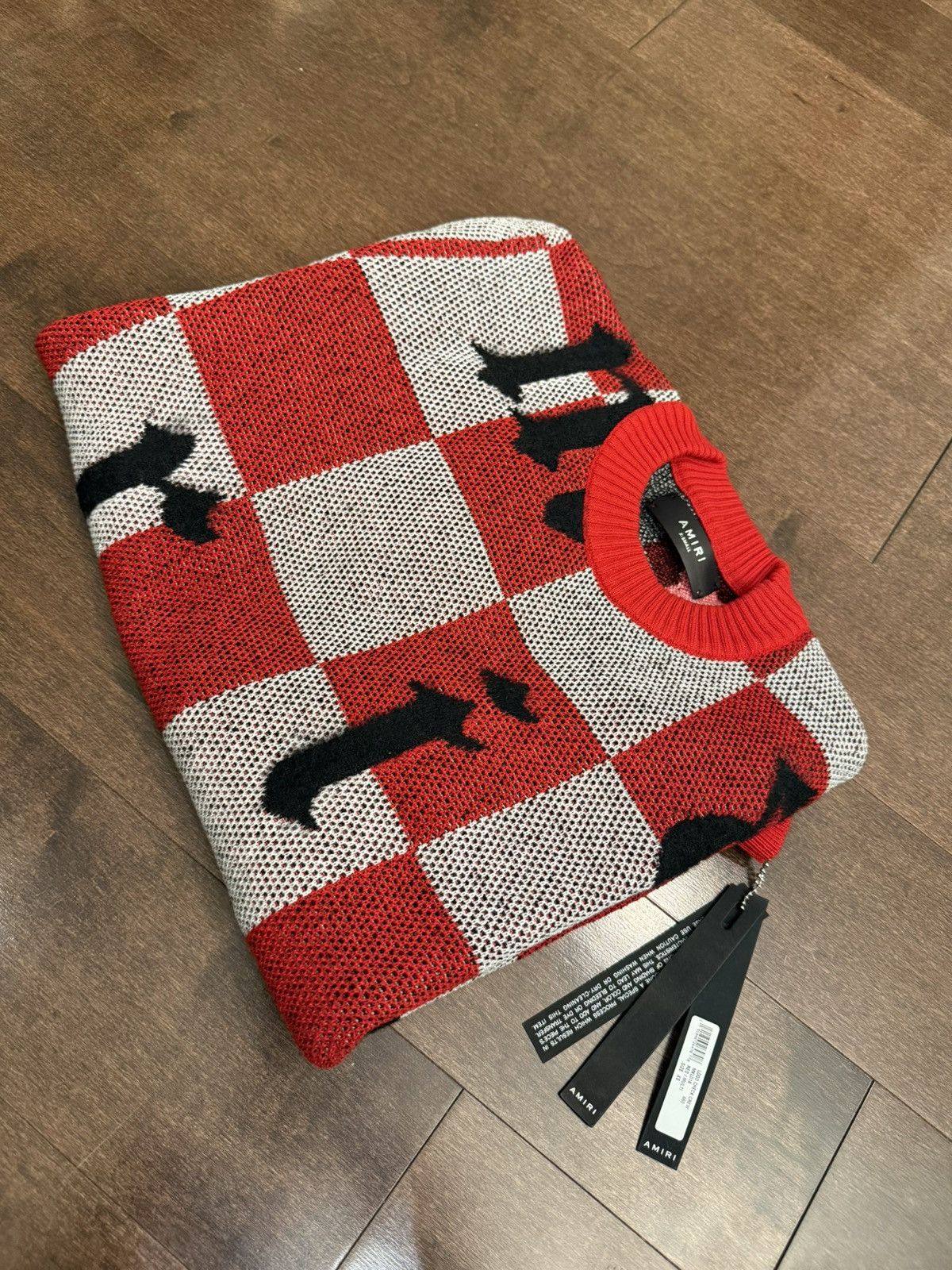 Amiri Amiri Logo Check Crewneck Size US XS / EU 42 / 0 - 6 Thumbnail