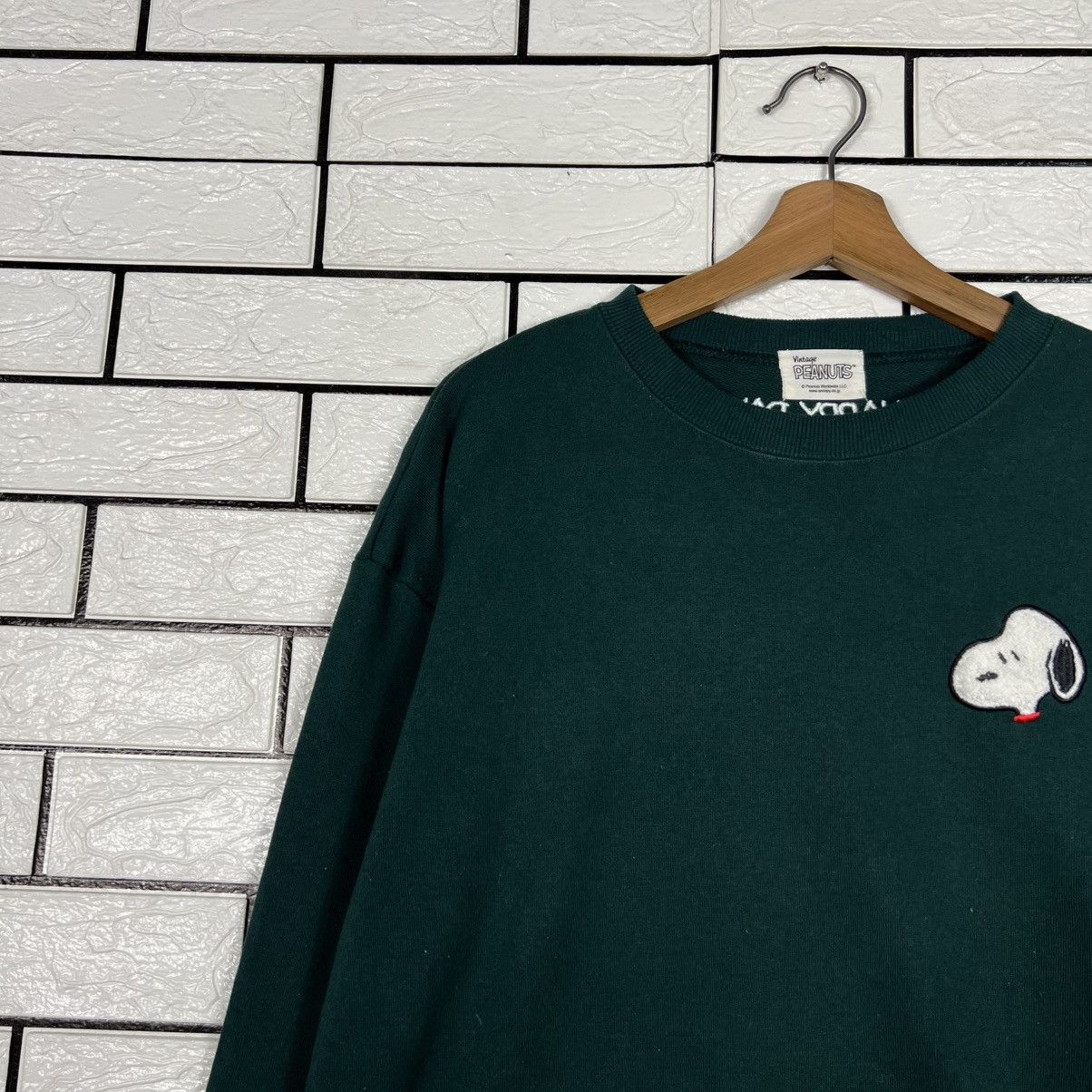 Peanuts PEANUTS SNOOPY Green Crewneck Sweatshirt #4297-C195 Size US M / EU 48-50 / 2 - 3 Thumbnail