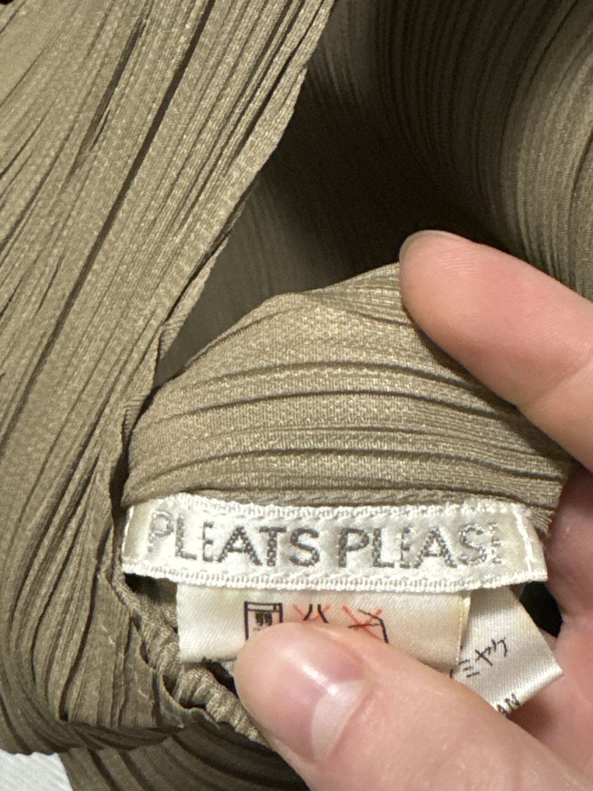 Issey Miyake × Pleats Please Issey Miyake Pleats Please Khaki Mini Tank Dress Size M / US 6-8 / IT 42-44 - 6 Thumbnail