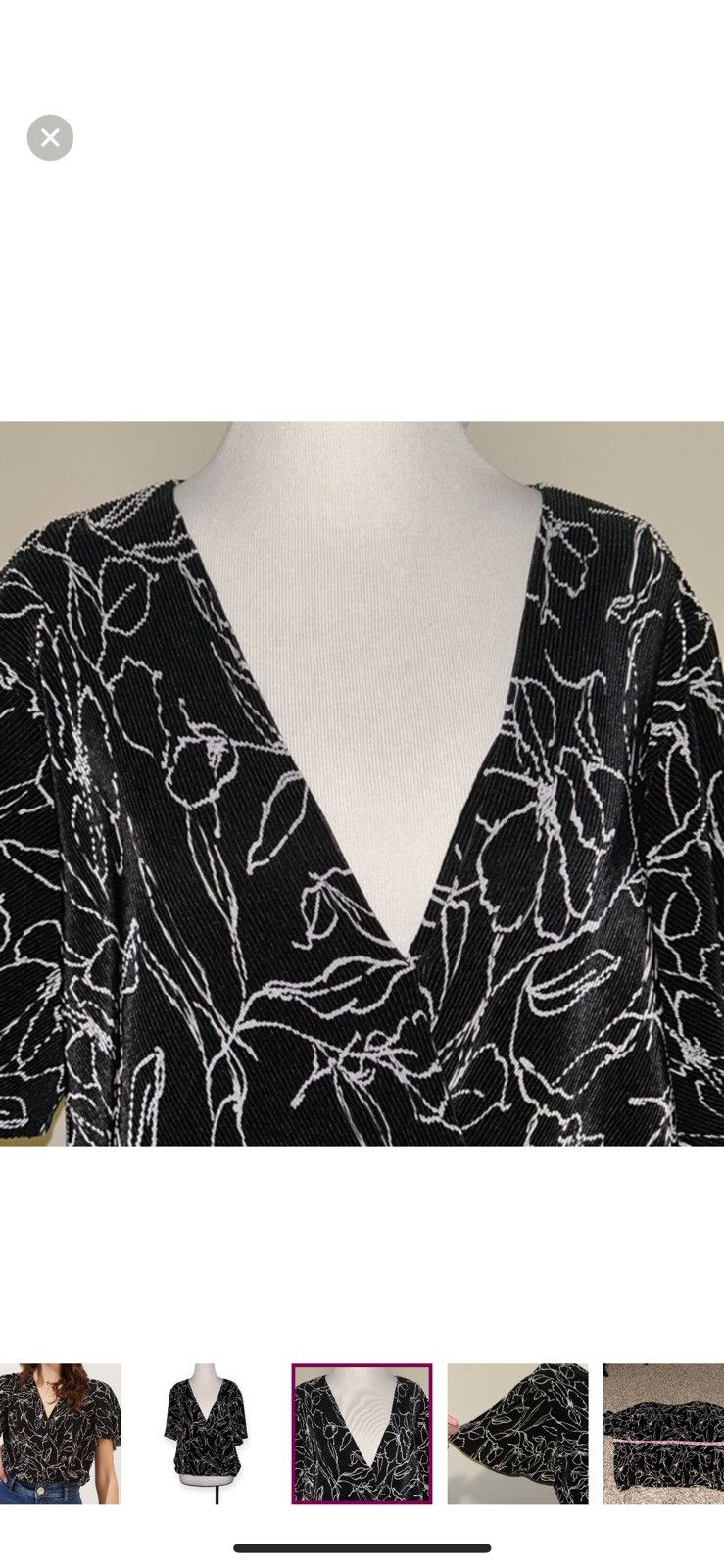 ASTR The Label Astr the label xl short sleeved crinkle floral wrap top Size XL / US 12-14 / IT 48-50 - 4 Thumbnail