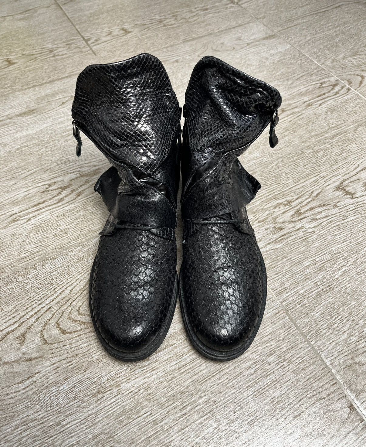 Guidi Python Leather A.S 98 Style Biker Guidi Style Boots 90s Size US 8 / IT 38 - 9 Thumbnail