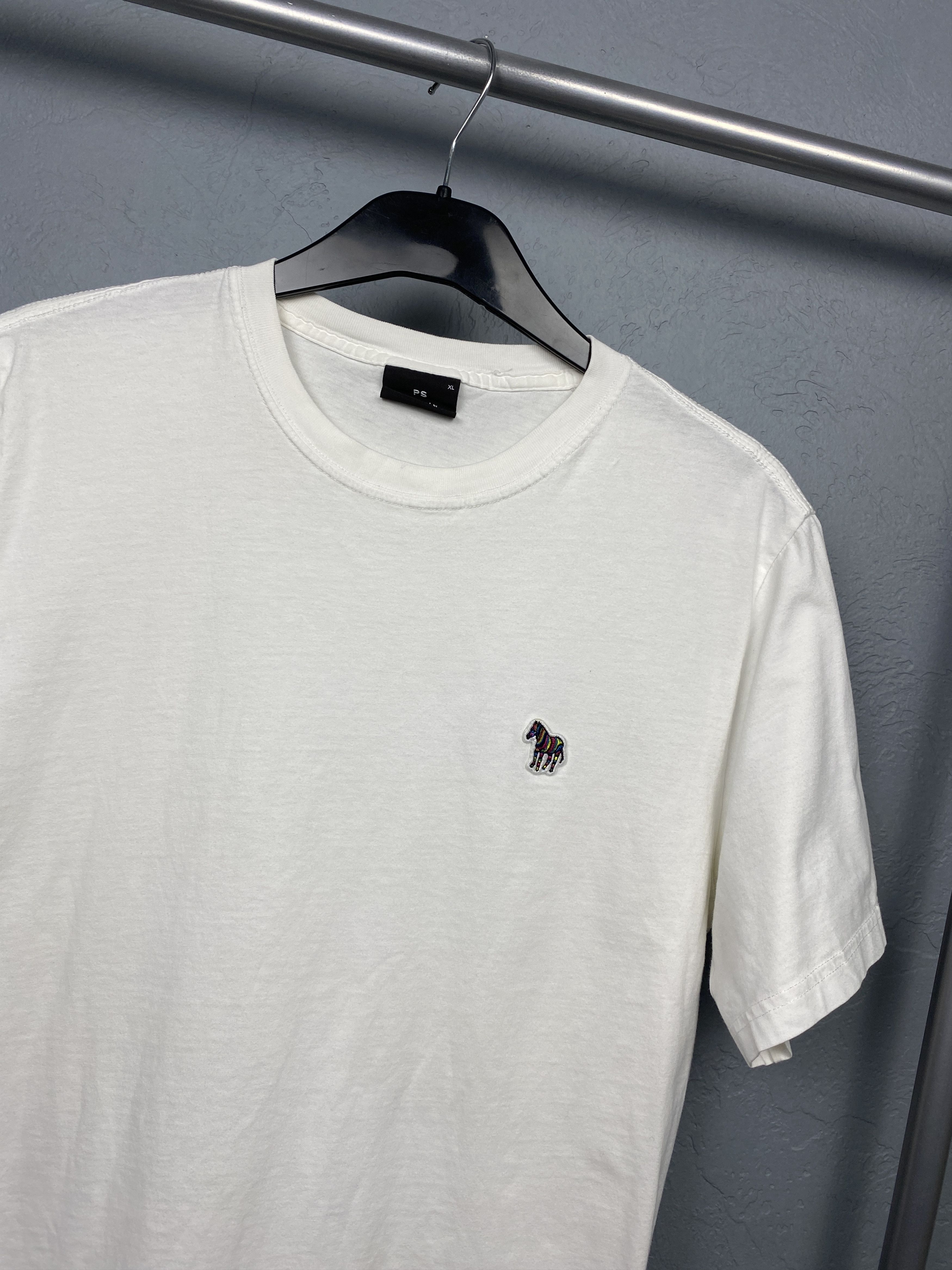 Paul Smith Paul Smith Mens Crew Neck White T-Shirt Zebra Size US XL / EU 56 / 4 - 2 Thumbnail