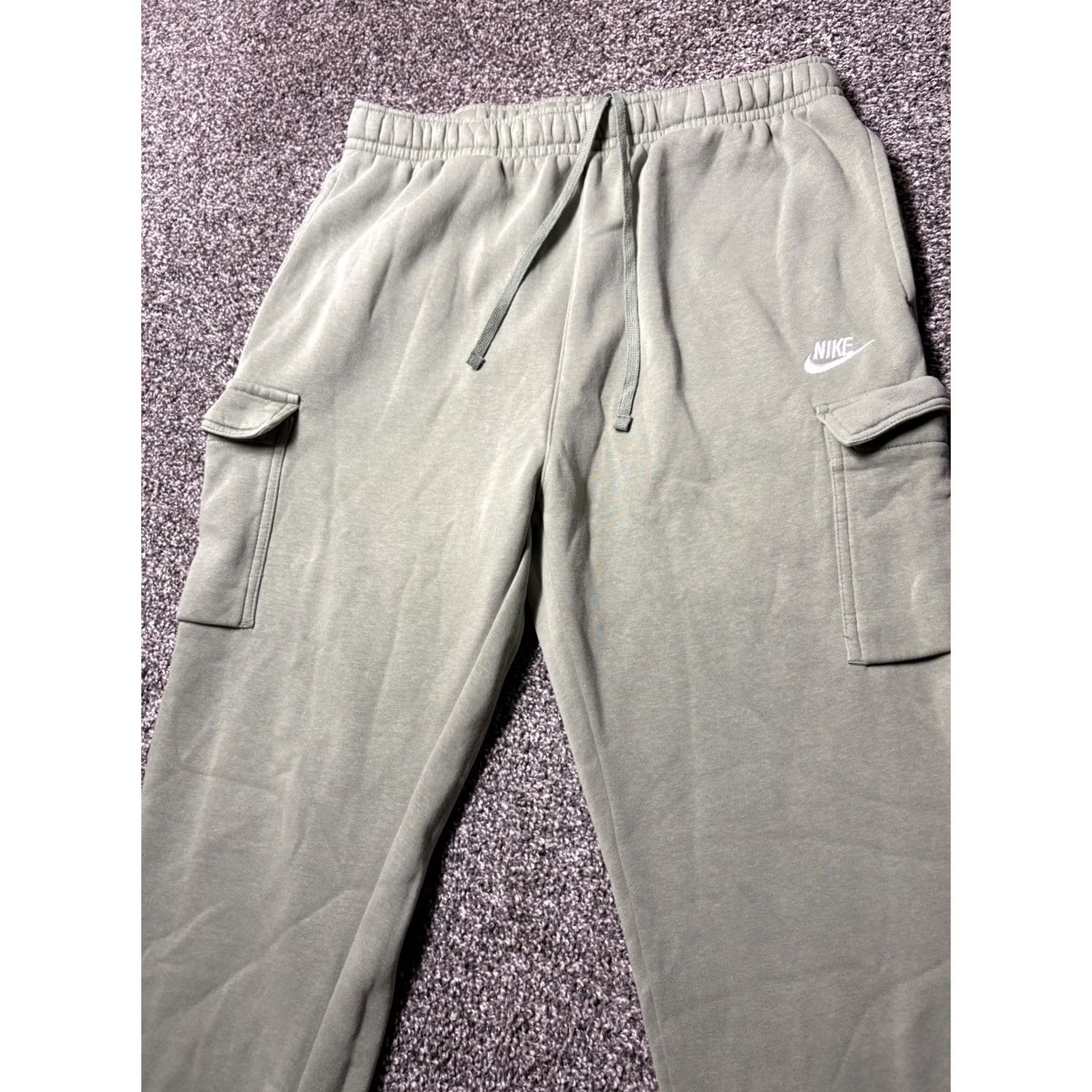 Nike Nike Pants Mens XL Green Club Fleece Jogger Cargo Sweatpants Light CD3129 Size US 36 / EU 52 - 4 Thumbnail