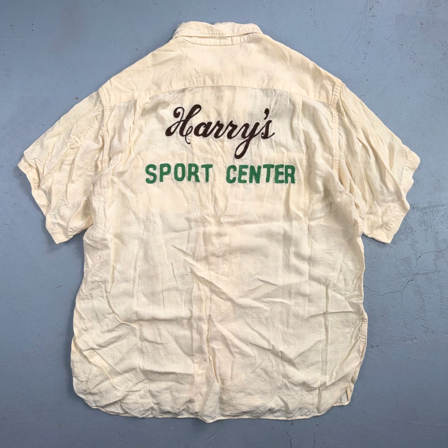 Nat Nast VTG Nat Nast Shirt 1950s Button-Up Short Sleeve Collared Silk Cotton Gabardine Rayon Yellow Mens M Retro 50s Rockabilly Embroidered Pleated Rare Size US M / EU 48-50 / 2 - 2 Thumbnail