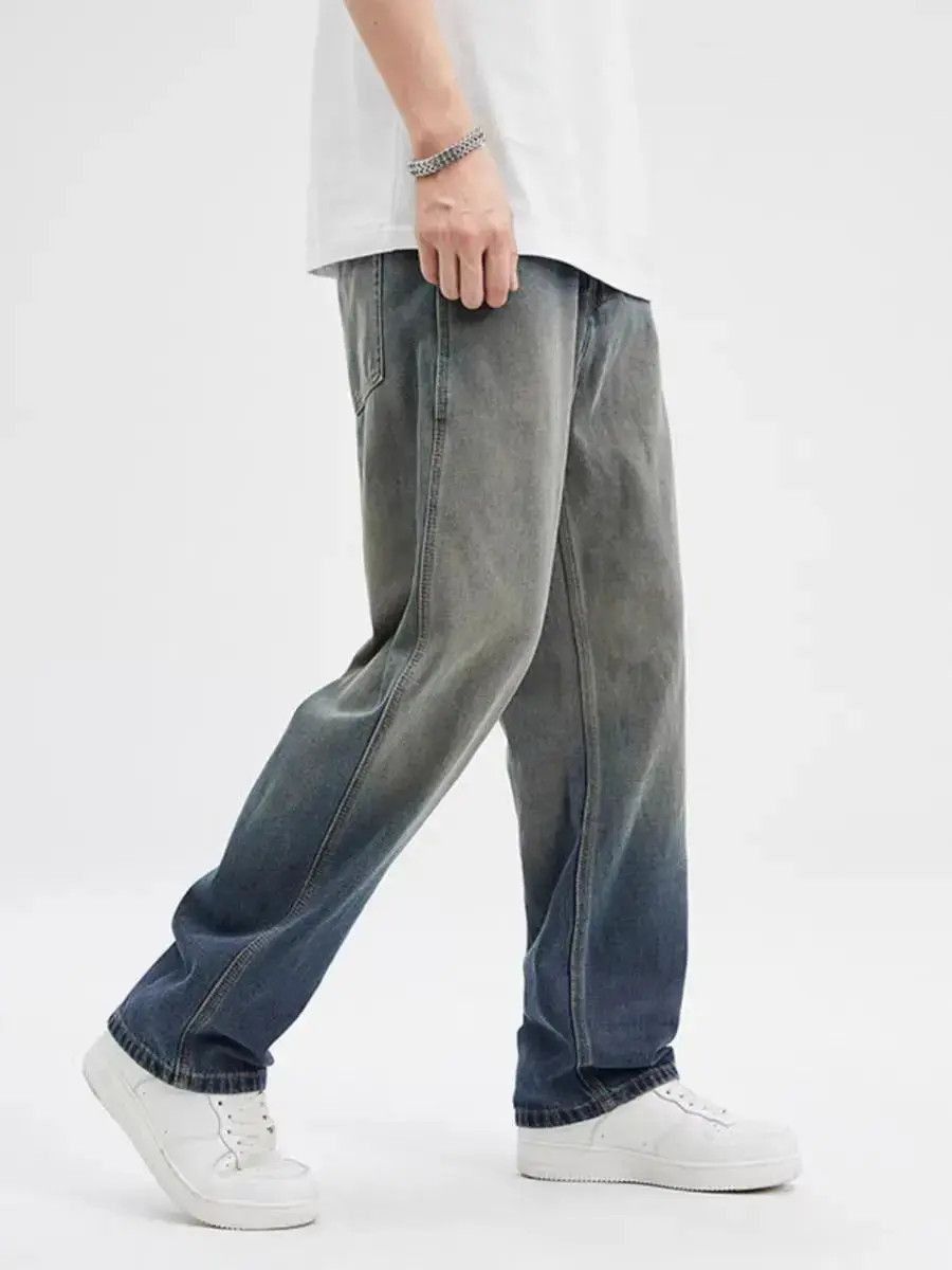 Japanese Brand Gradient American Vintage High Street Loose Jeans Size US 30 / EU 46 - 5 Thumbnail