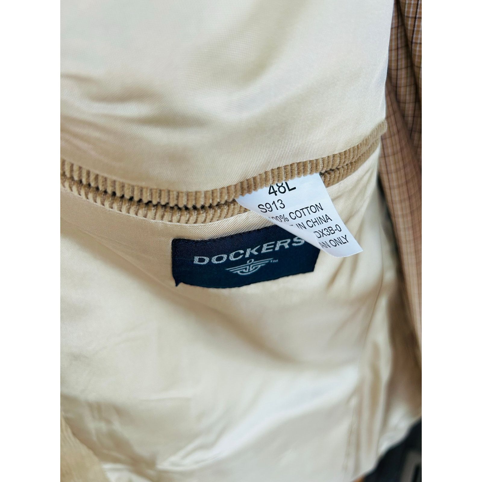 Dockers Dockers Tan Corduroy Blazer Men’s 48L Vintage Classic Jacket Size 48L - 4 Thumbnail