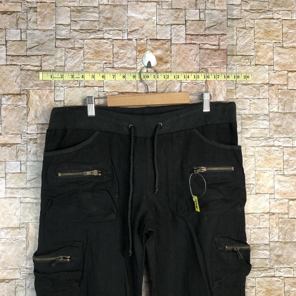 Japanese Brand Hucom Black Multipocket Cropped Pants #A378 Size 31" - 5 Thumbnail
