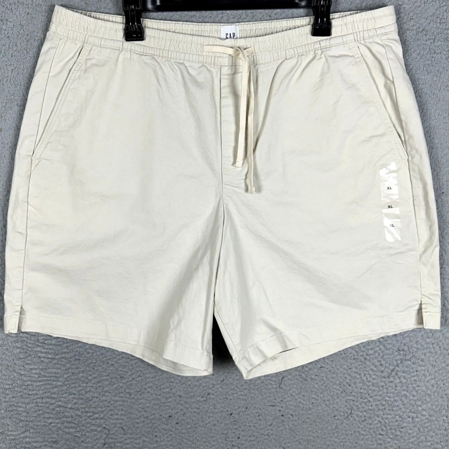 Gap Gap Easy Essential Shorts Mens XL 8 Beige Khaki Chino Elastic Waist Stretch Shorts Size US 38 / EU 54 - 2 Thumbnail