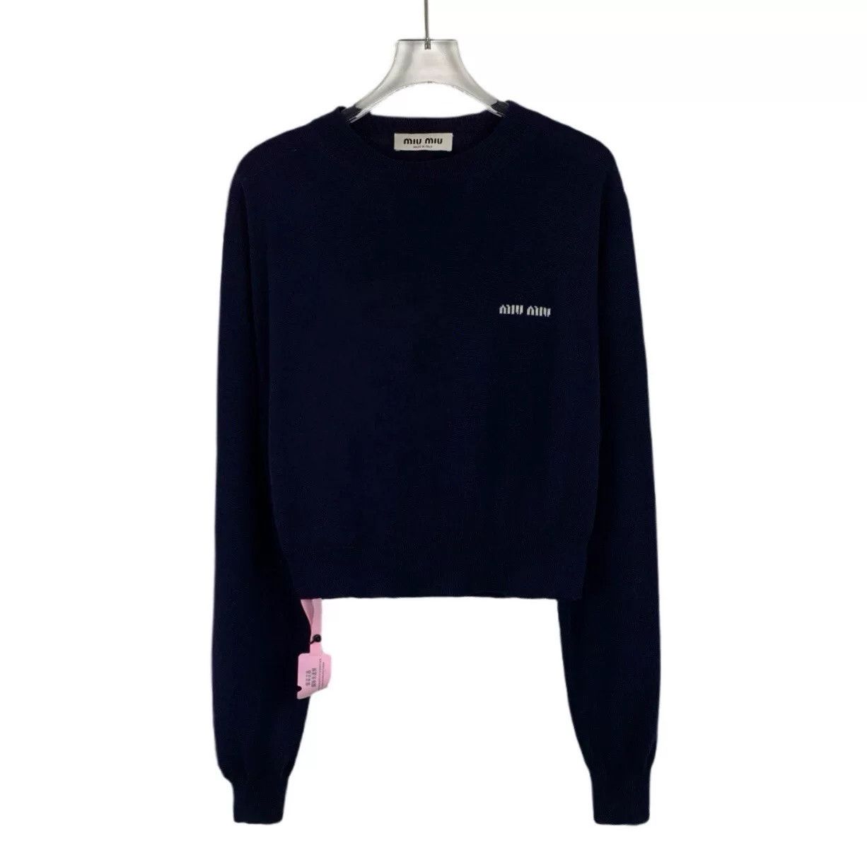 Miu Miu miu miu navy logo knit sweater Size US S / EU 44-46 / 1 - 1 Thumbnail