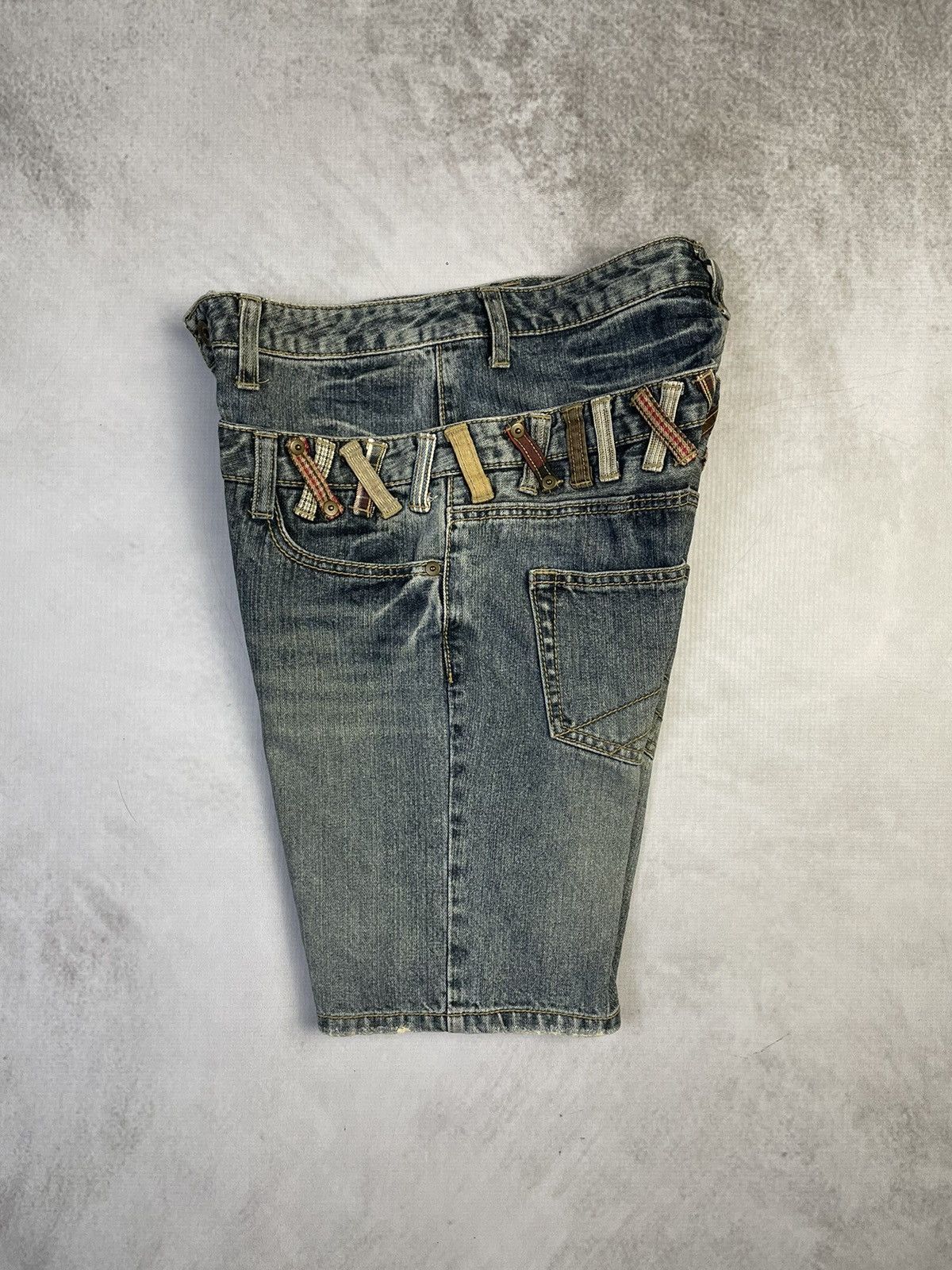 If Six Was Nine Y2k J-Honey Double Waist Denim Jorts Size US 27 - 6 Thumbnail