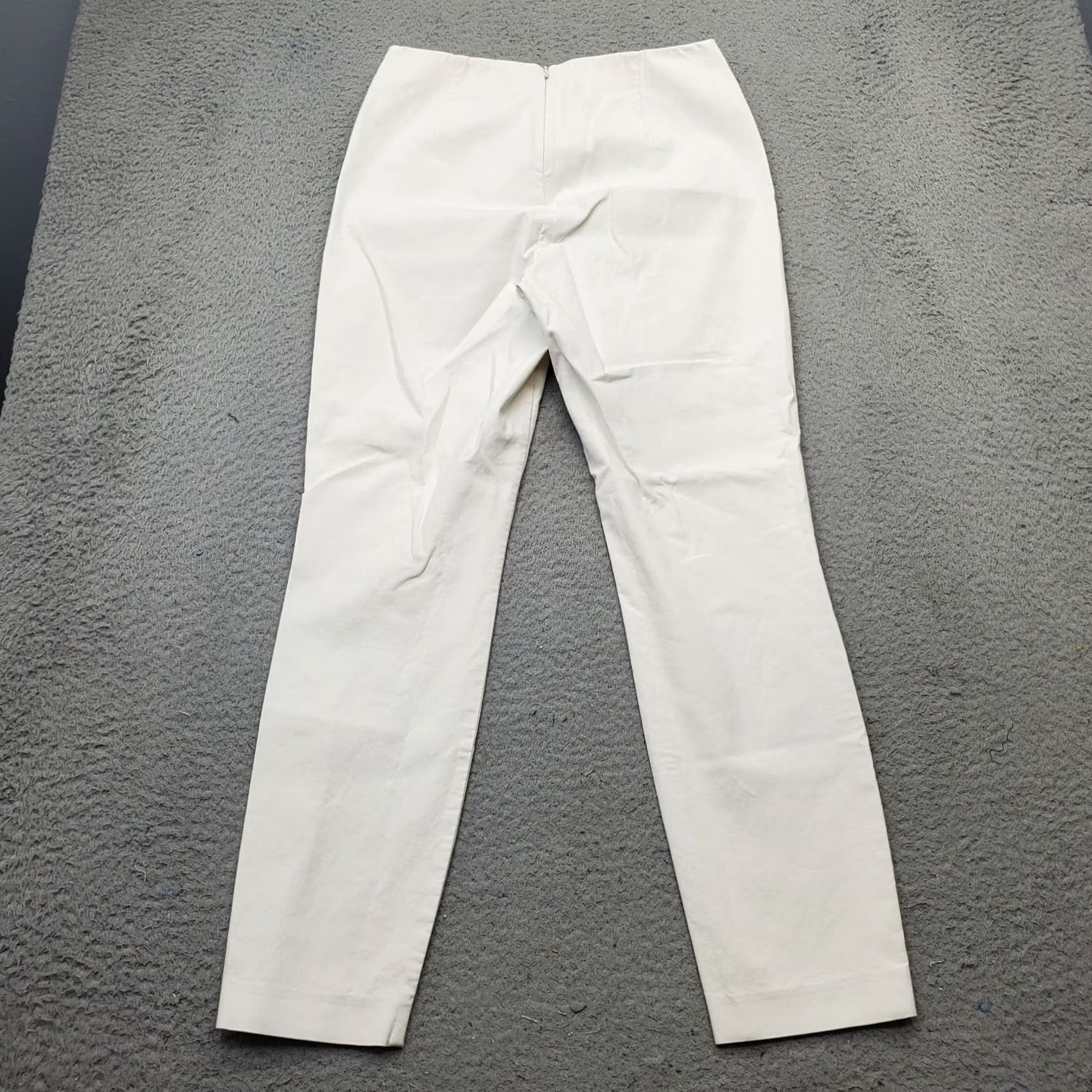 Rag & Bone Rag & Bone Womens 6 White Stretch Straight Leg Ankle Pants Flat Front Back Zip Shirt? Size 28" / US 6 / IT 42 - 2 Thumbnail