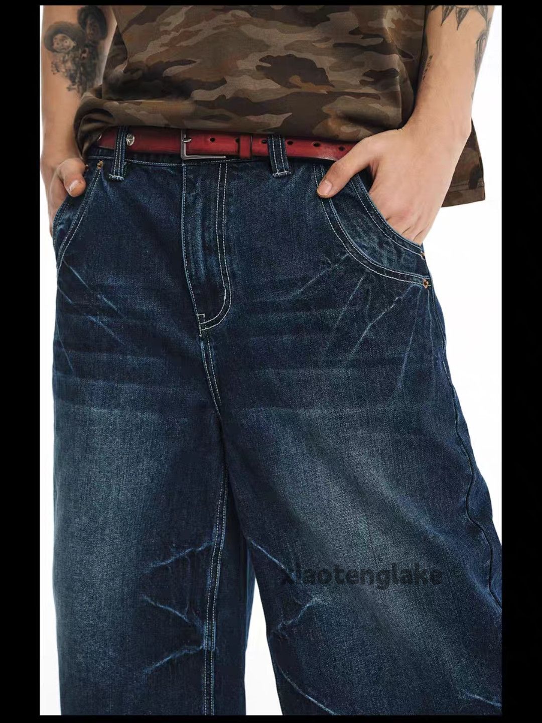 Jean × Vintage Washed faded cleanfit yuppie skate hiphop baggy shorts Size US 30 / EU 46 - 7 Thumbnail