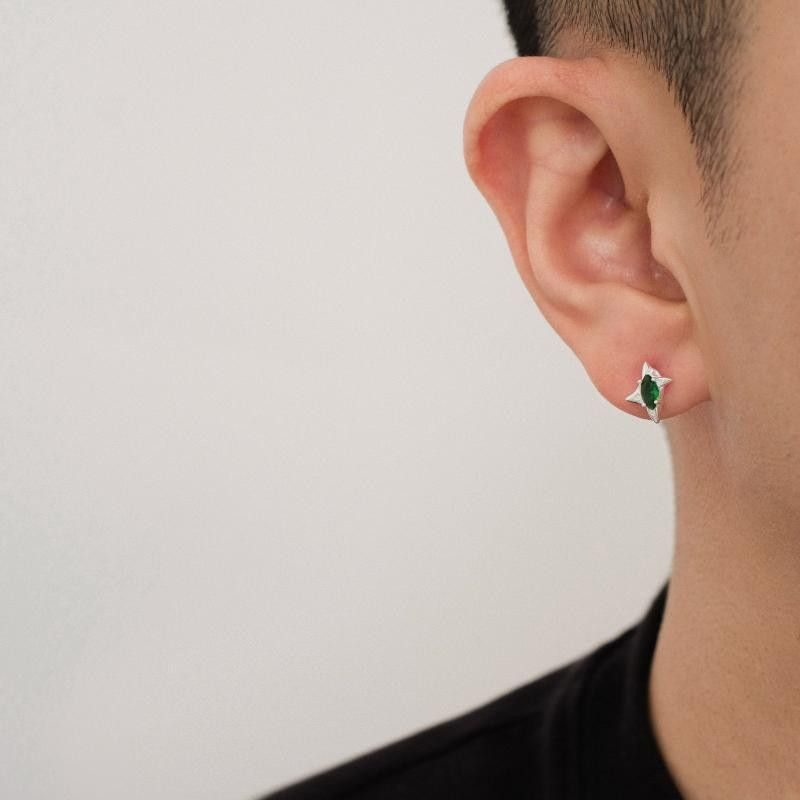 Jewelry Modern Earrings One Pairs Chrome Jewelry Size ONE SIZE - 2 Thumbnail
