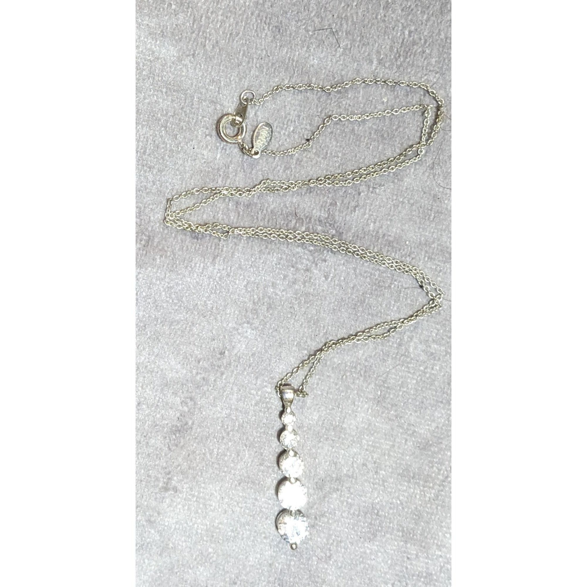 Other Roman Silver Tone Rhinestone Pillar Pendant Necklace Size ONE SIZE - 12 Thumbnail