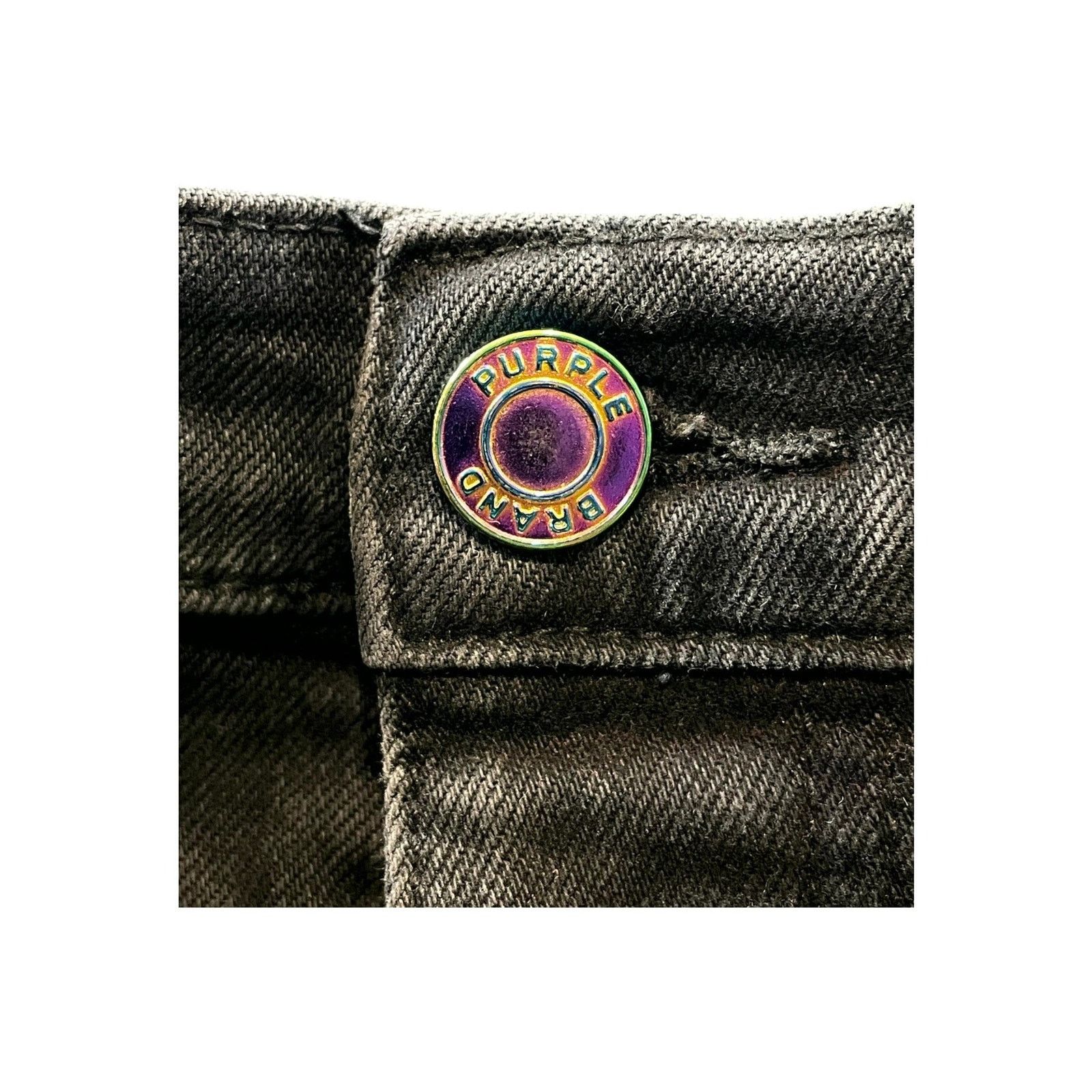 Purple Brand Purple Brand Patchwork Black & Silver Jeans Size US 30 / EU 46 - 5 Thumbnail