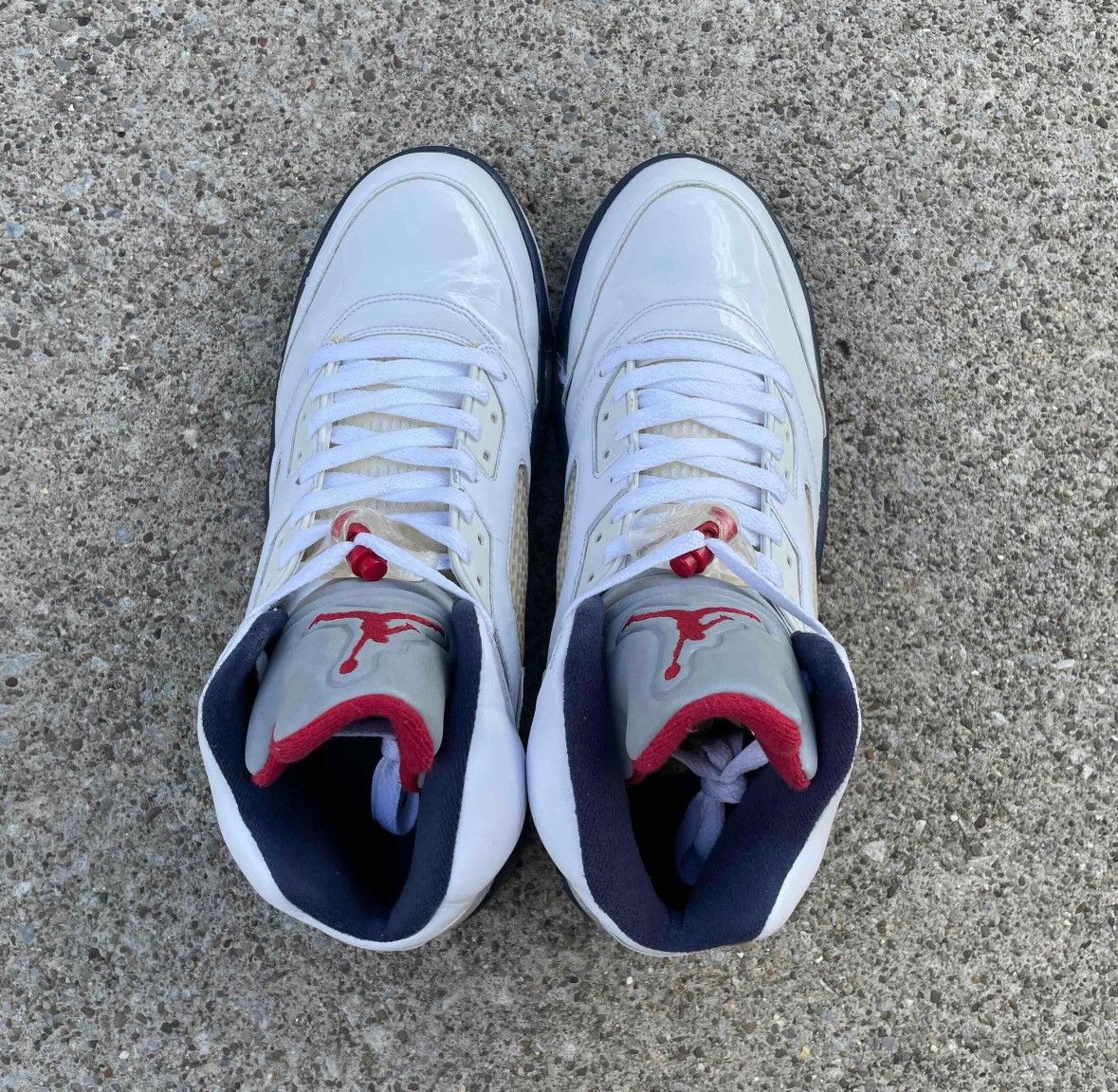Jordan Brand Size 12-Jordan 5 Independence Day 2011 No Box Lightly Worn Size US 12 / EU 45 - 8 Thumbnail