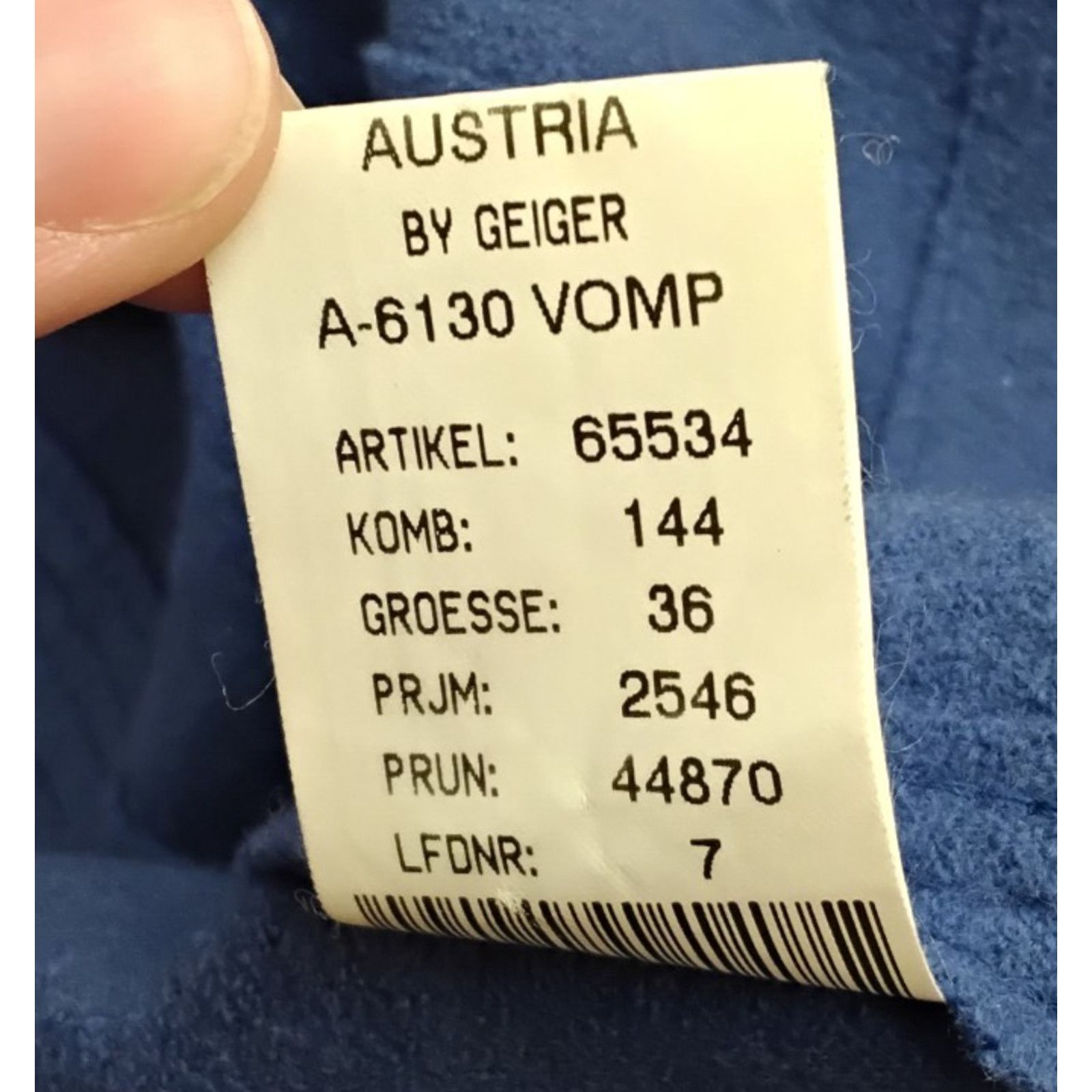 Other Geiger Wool Jacket Women's 36 (S) Royal Blue Made in Austria Size XS / US 0-2 / IT 36-38 - 10 Thumbnail