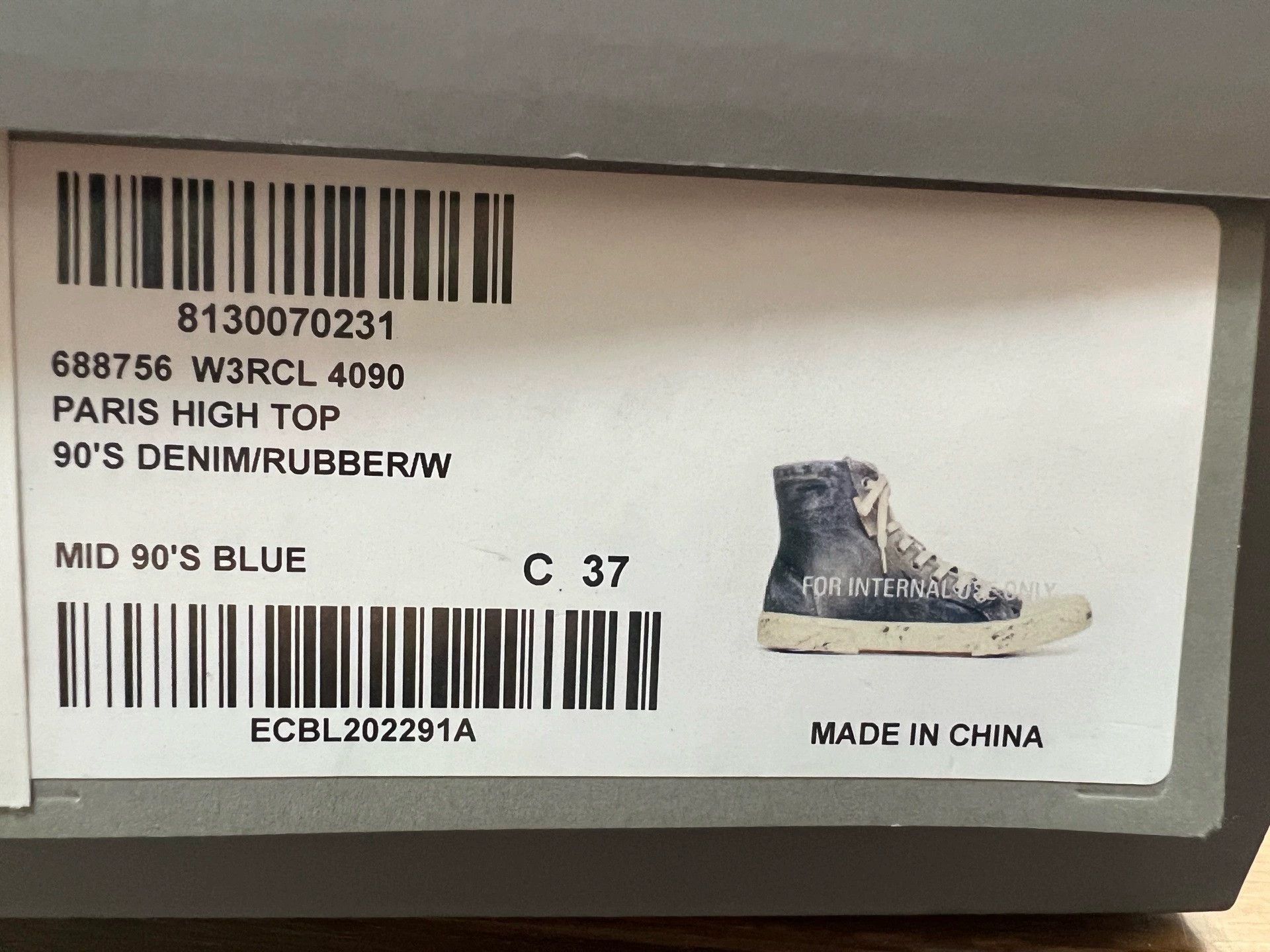 Balenciaga balenciaga blue high-top denim casual shoes Size US 7.5 / EU 40-41 - 7 Thumbnail