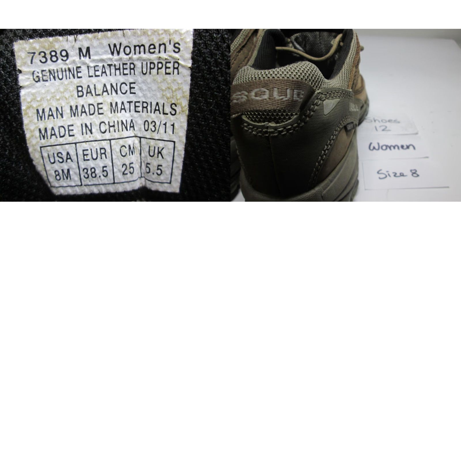Vasque Vasque Womens Size 8M Sneakers Beige Leather Vibram Gore-Tex Logo Tie Active Size US 8 / IT 38 - 8 Thumbnail