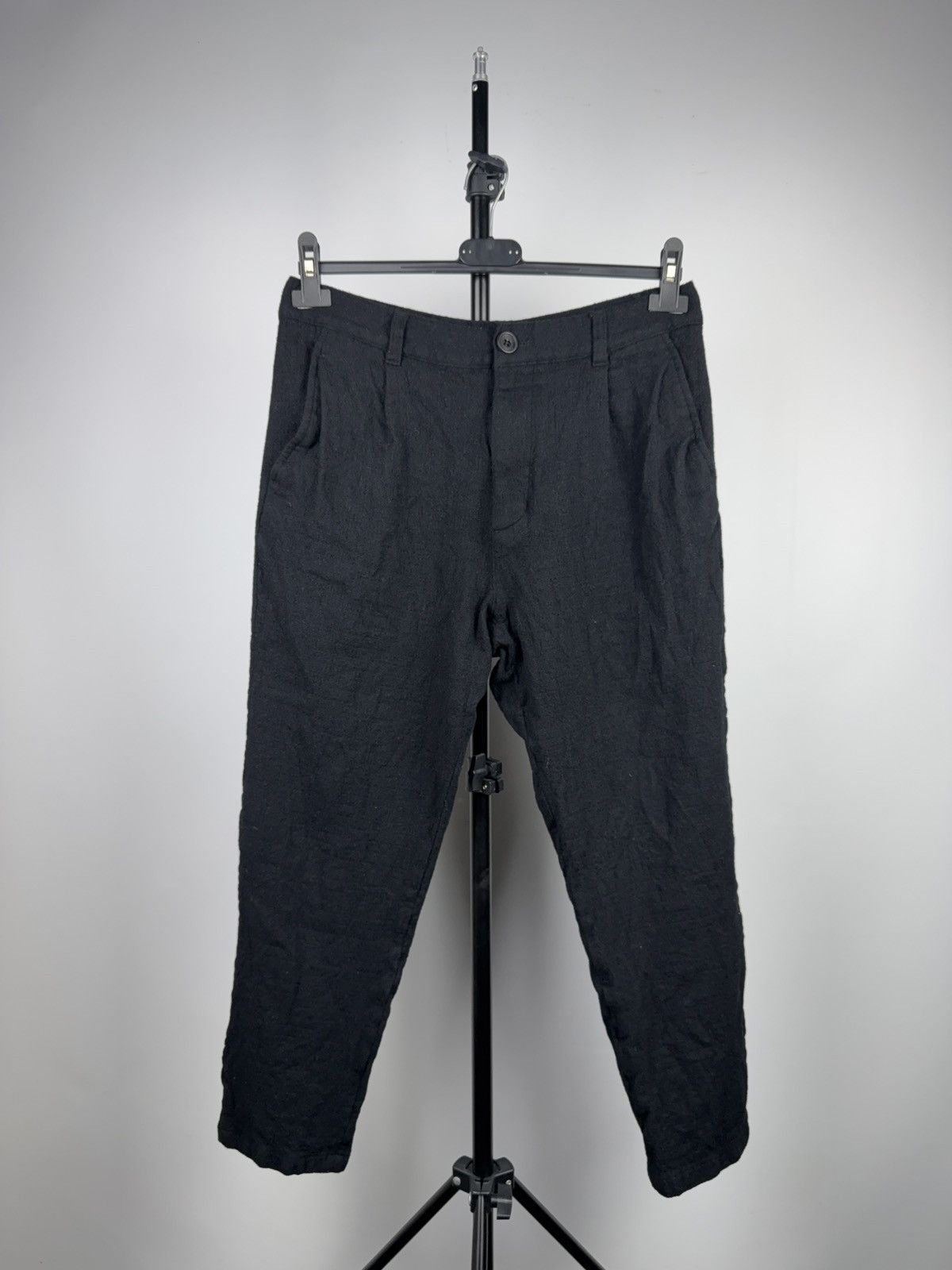 Cos Avant Garde Retro COS Wool Cropped Tapered Black Pants EU48 Size 30" / US 8 / IT 44 - 1 Thumbnail