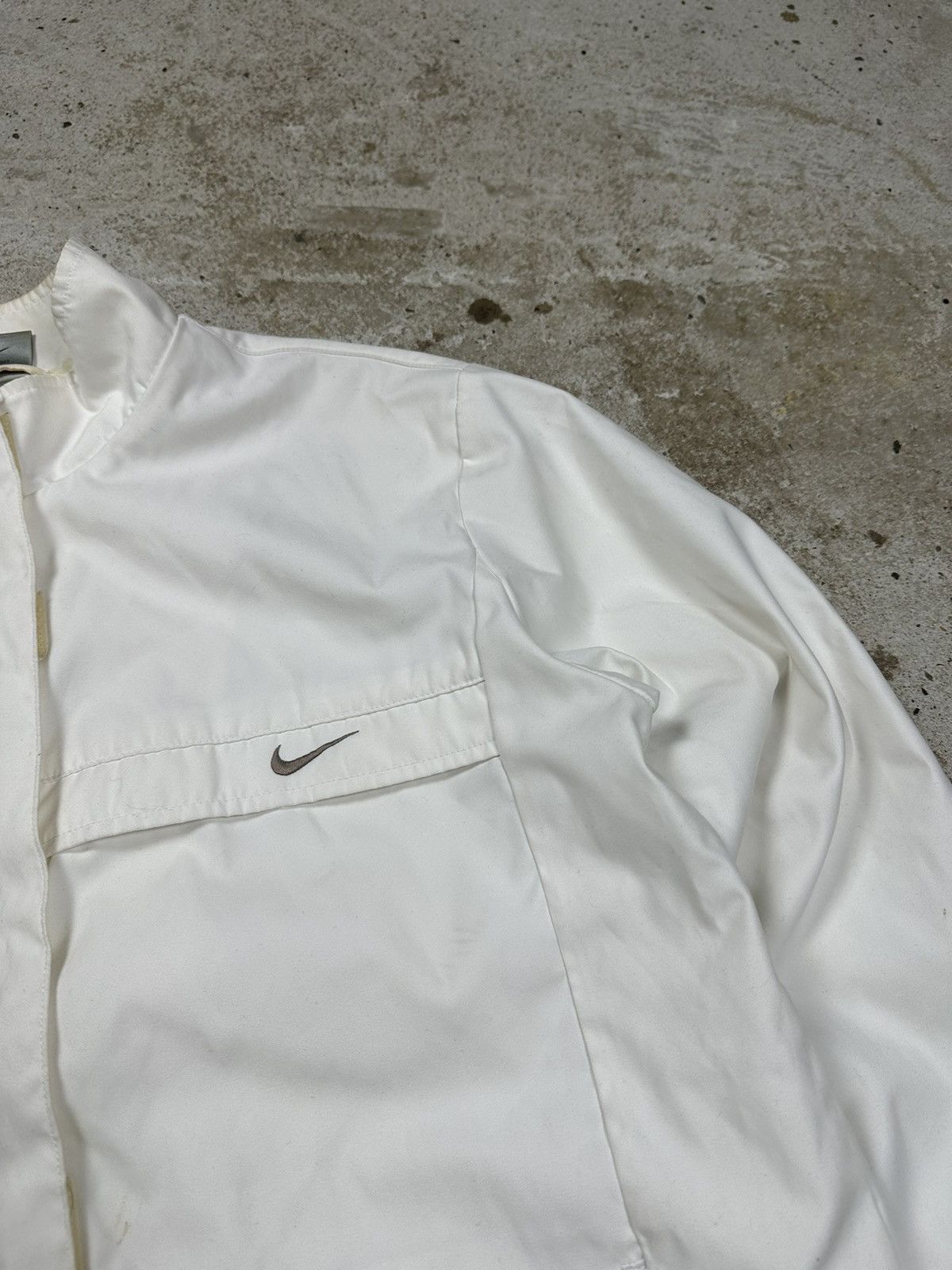 Nike × Vintage Vintage y2k Nike White Track Jacket Swoosh Size US S / EU 44-46 / 1 - 7 Thumbnail