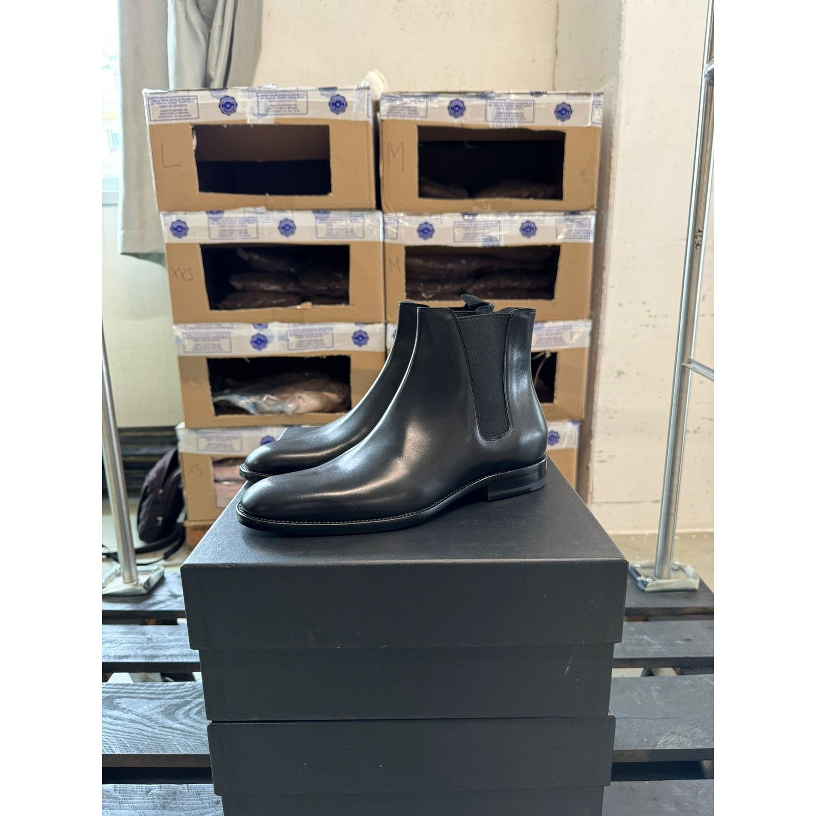 Saint Laurent Paris o1alsimx924 315320 Wyatt Chelsea Boots in Black Size US 7.5 / EU 40-41 - 2 Thumbnail