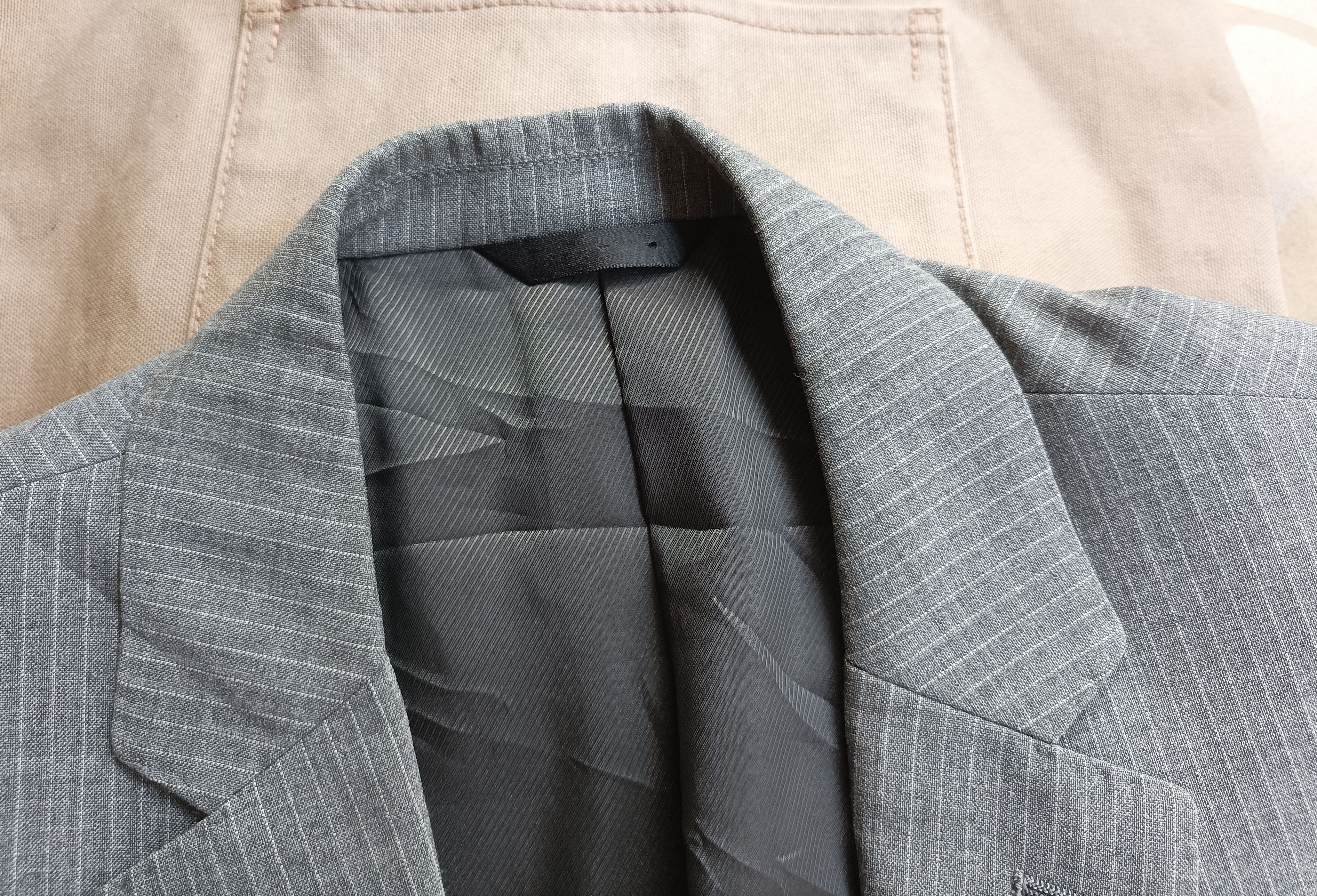 Yohji Yamamoto (J884) A.A.R. Limited Edition Japan Gray Strip Jacket Size 36R - 7 Thumbnail