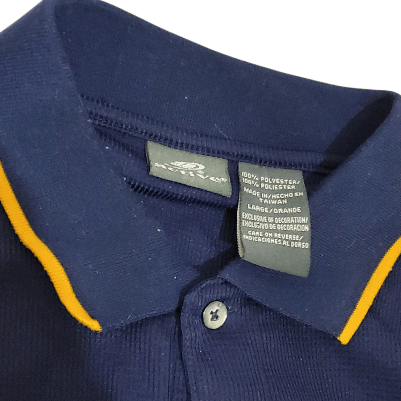 NCAA Y2K Michigan Wolverines Dri Fit Polo Size US L / EU 52-54 / 3 - 3 Thumbnail