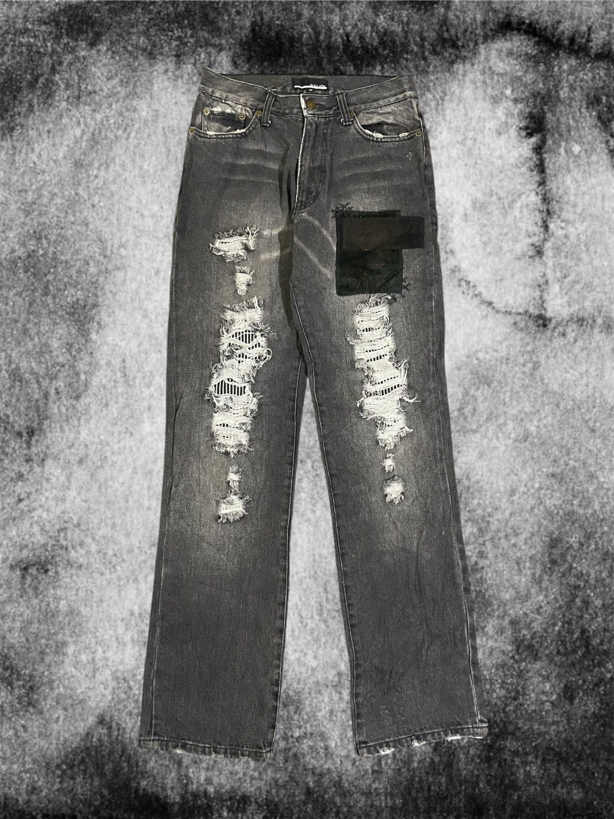 In The Attic In The Attic Patchwork Crush DistressedPunk Vkei Denim Jeans Size US 28 / EU 44 - 1 Thumbnail