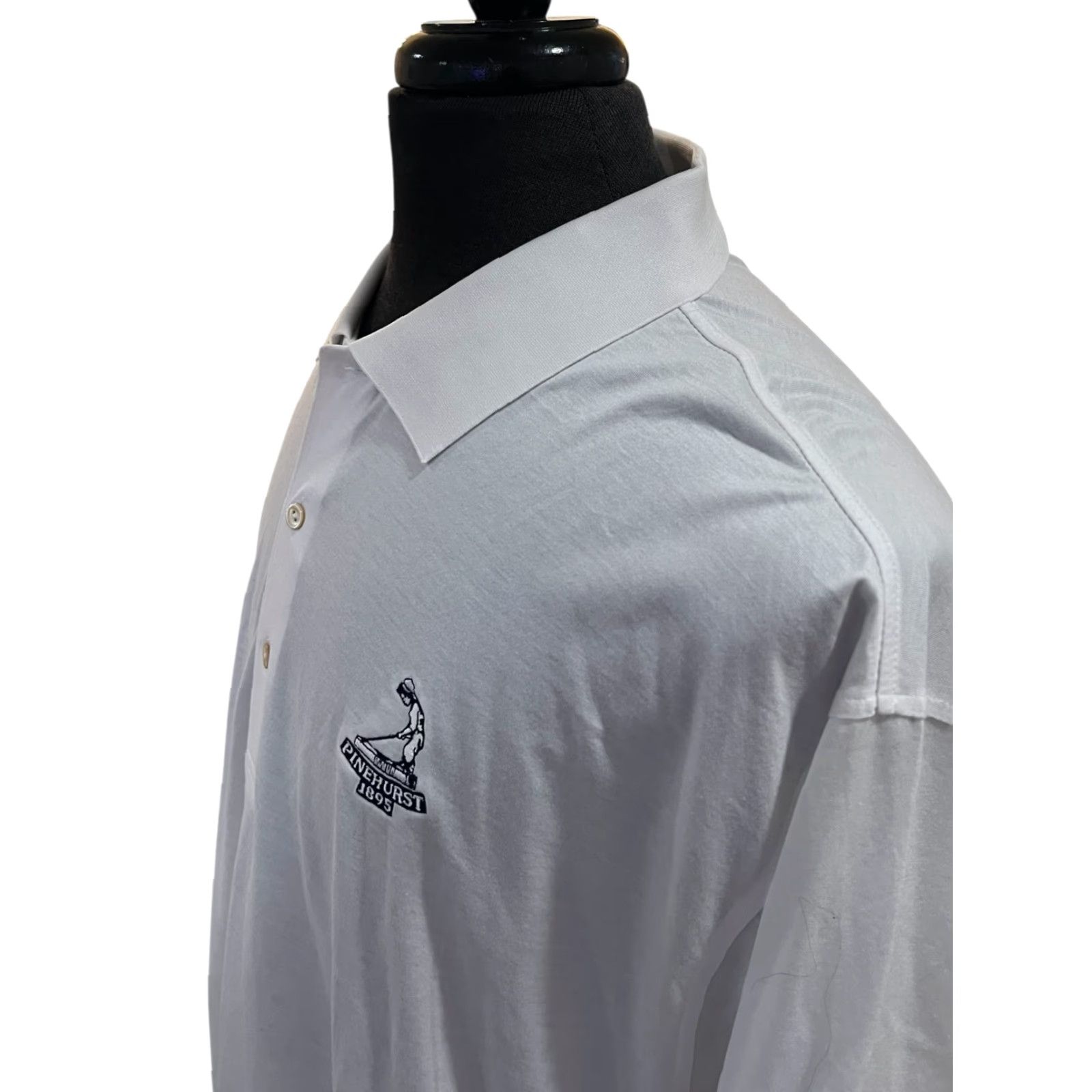 Peter Millar Peter Millar Pinehurst 1895 Solid White Golf Polo Shirt 2XL Mens EUC Size US XXL / EU 58 / 5 - 4 Thumbnail