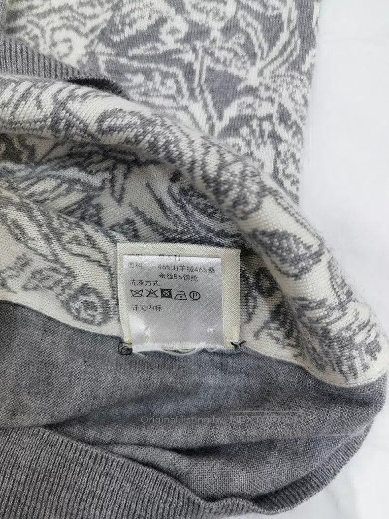 Hermes Hermes Gray Silk Cashmere Knit Short Sleeve Top Size XXS / US 00 / IT 34 - 4 Thumbnail