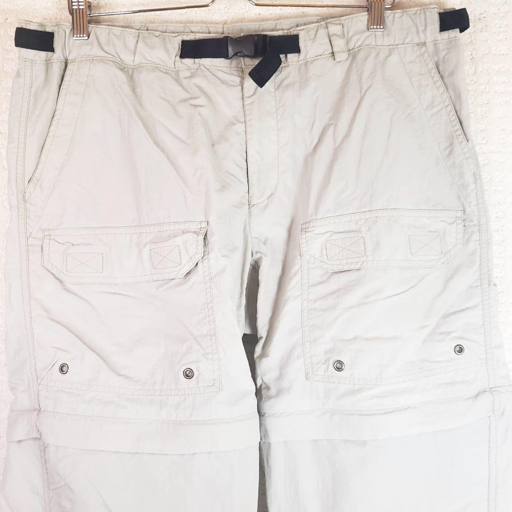 Vintage REI Convertible Pants Mens 38x32 Beige Outdoor Hiking Cargo Pants Mens 38 Beige Cargo Pocket Casual Travel Adjustable Length Straight Leg Size US 38 / EU 54 - 3 Thumbnail