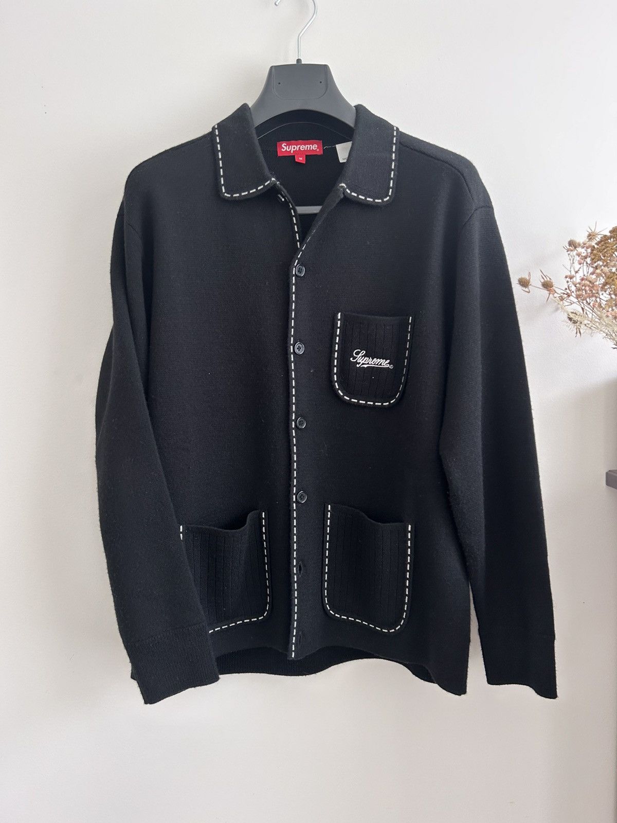 Supreme Supreme contrast stitch cardigan polo | Grailed