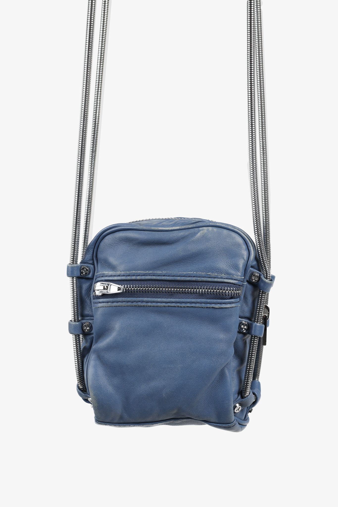 Alexander Wang Alexander Wang Mini Brenda Blue Leather Crossbody Bag Size ONE SIZE - 4 Thumbnail