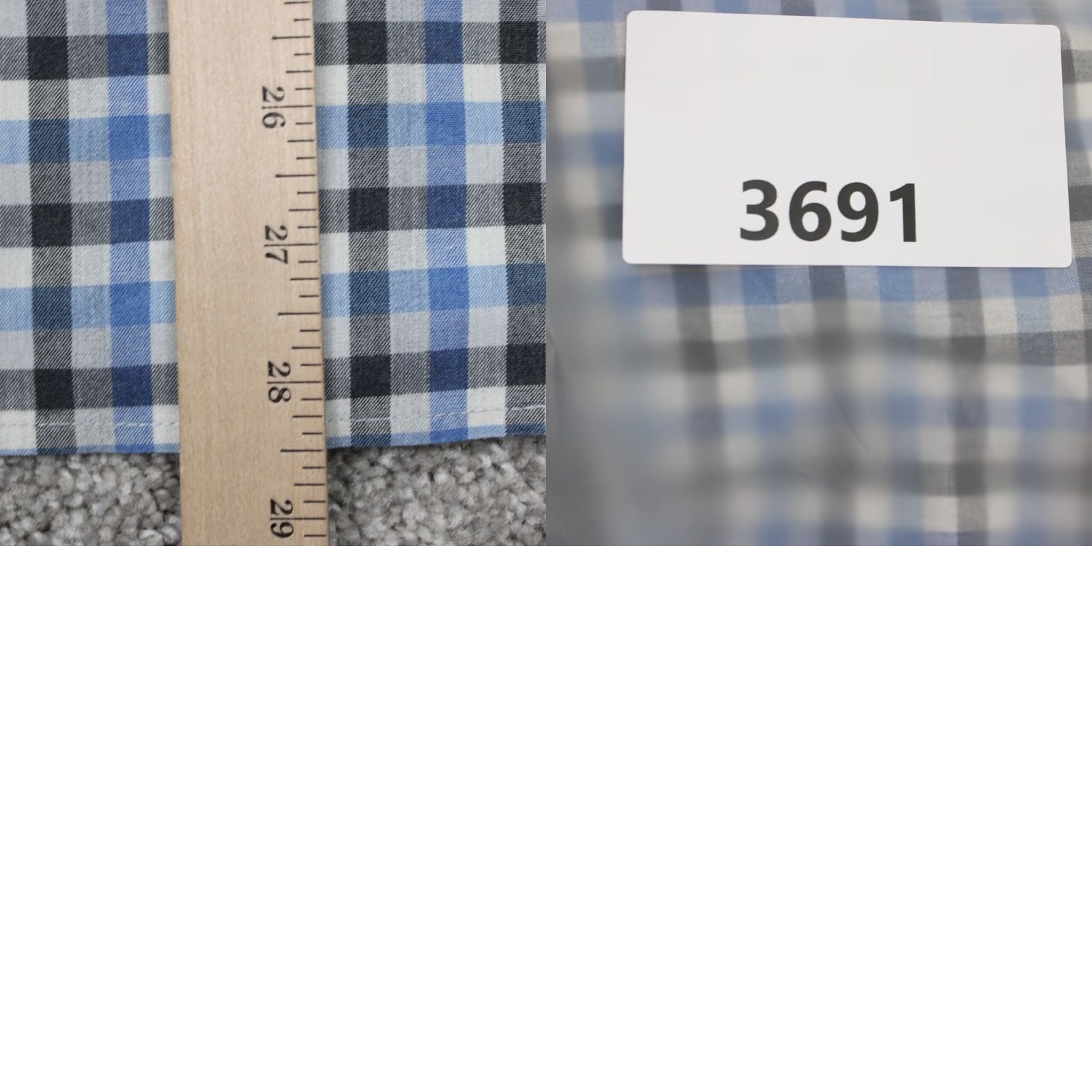 johnnie-O johnnie-O Shirt Adult Medium Blue/White/Black Plaid Button-Down Long Sleeve Cotton L/S Shirt Mens Medium Plaid Button-Up Size US M / EU 48-50 / 2 - 9 Thumbnail