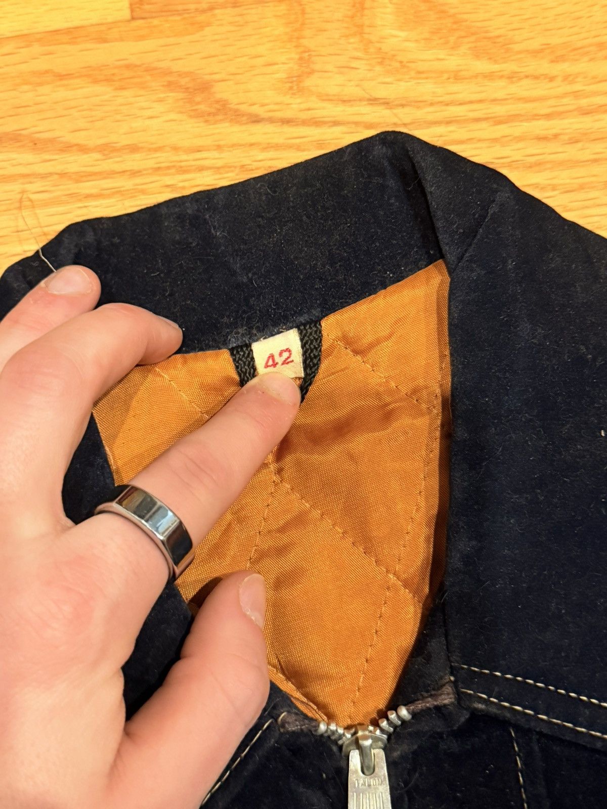 Other 80s Velour Quilted Jacket Size US XS / EU 42 / 0 - 3 Thumbnail
