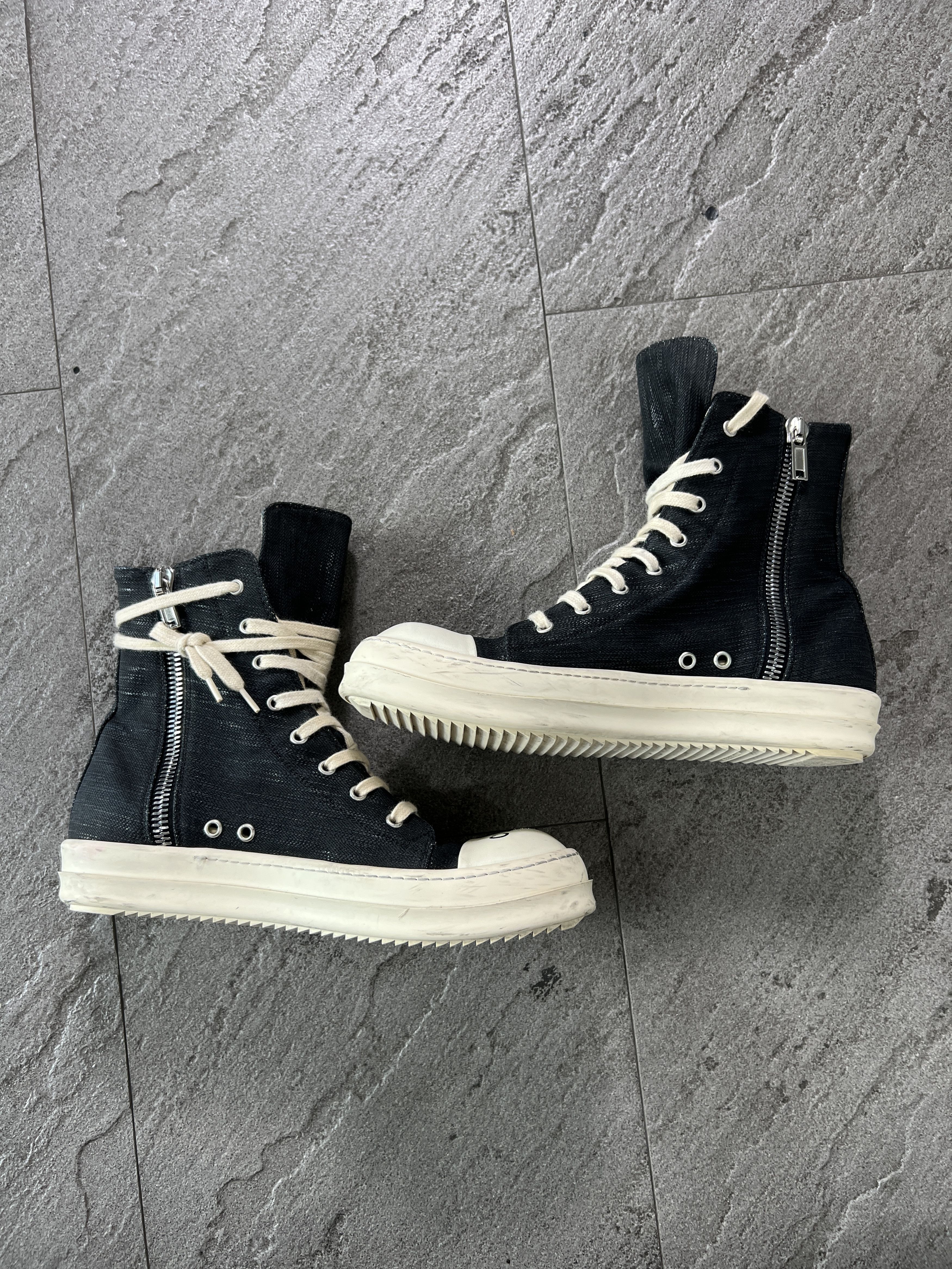 Rick Owens Drkshdw Rick Owens DRKSHDW “SO CUNT” Ramones High EU42 Size US 9 / EU 42 - 7 Thumbnail
