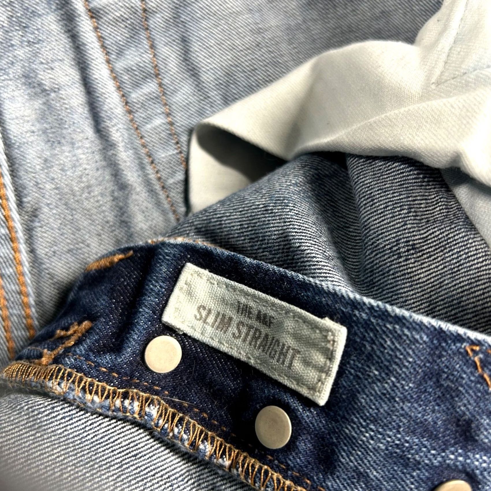 Abercrombie & Fitch VINTAGE Abercrombie & Fitch Jeans Mens 32x30 Slim Straight Button Fly Distressed Denim 5-Pocket Blue Cotton 100% Regular Mens Size US 32 / EU 48 - 6 Thumbnail