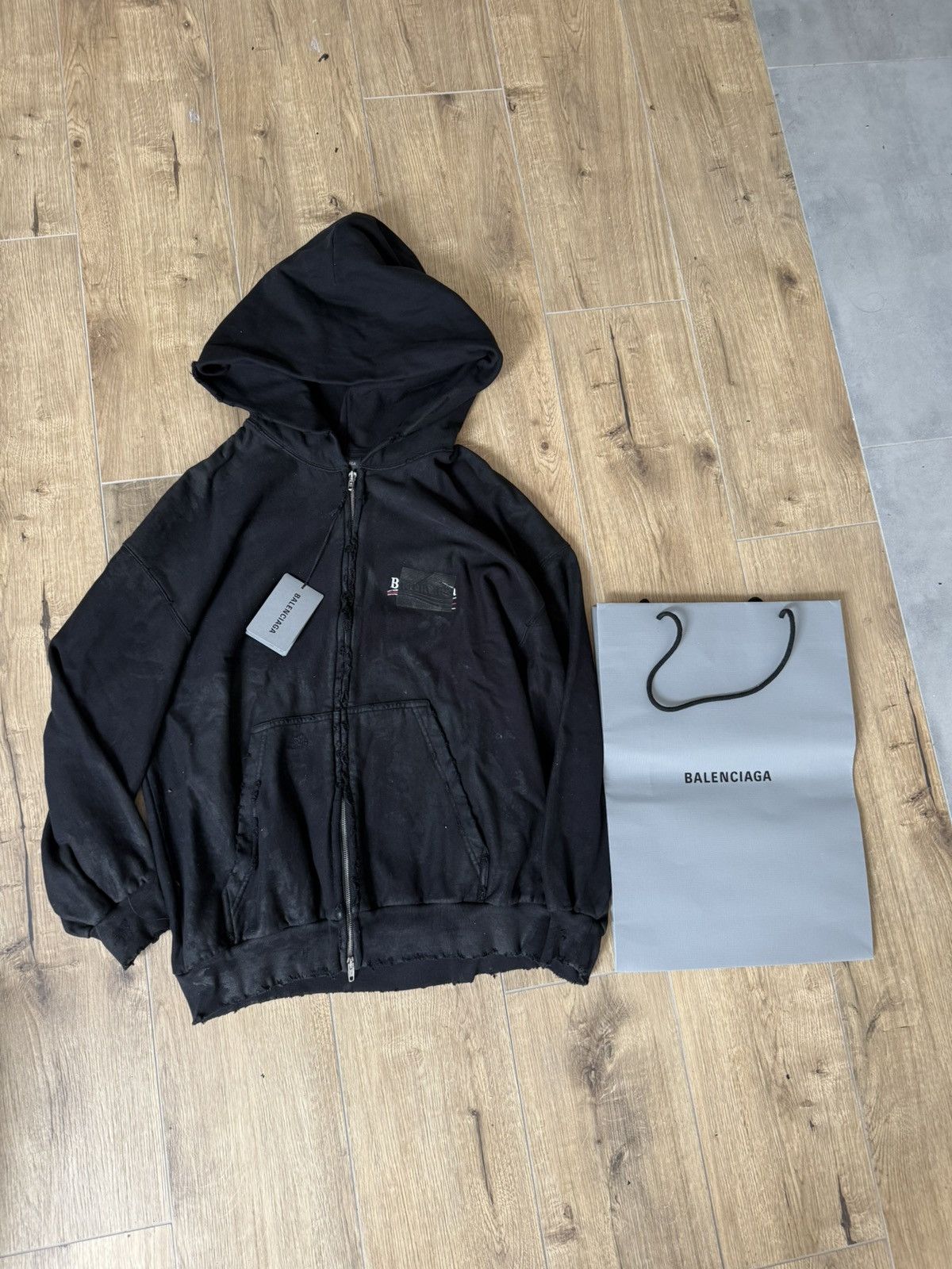 balenciaga gaffer zip up hoodie