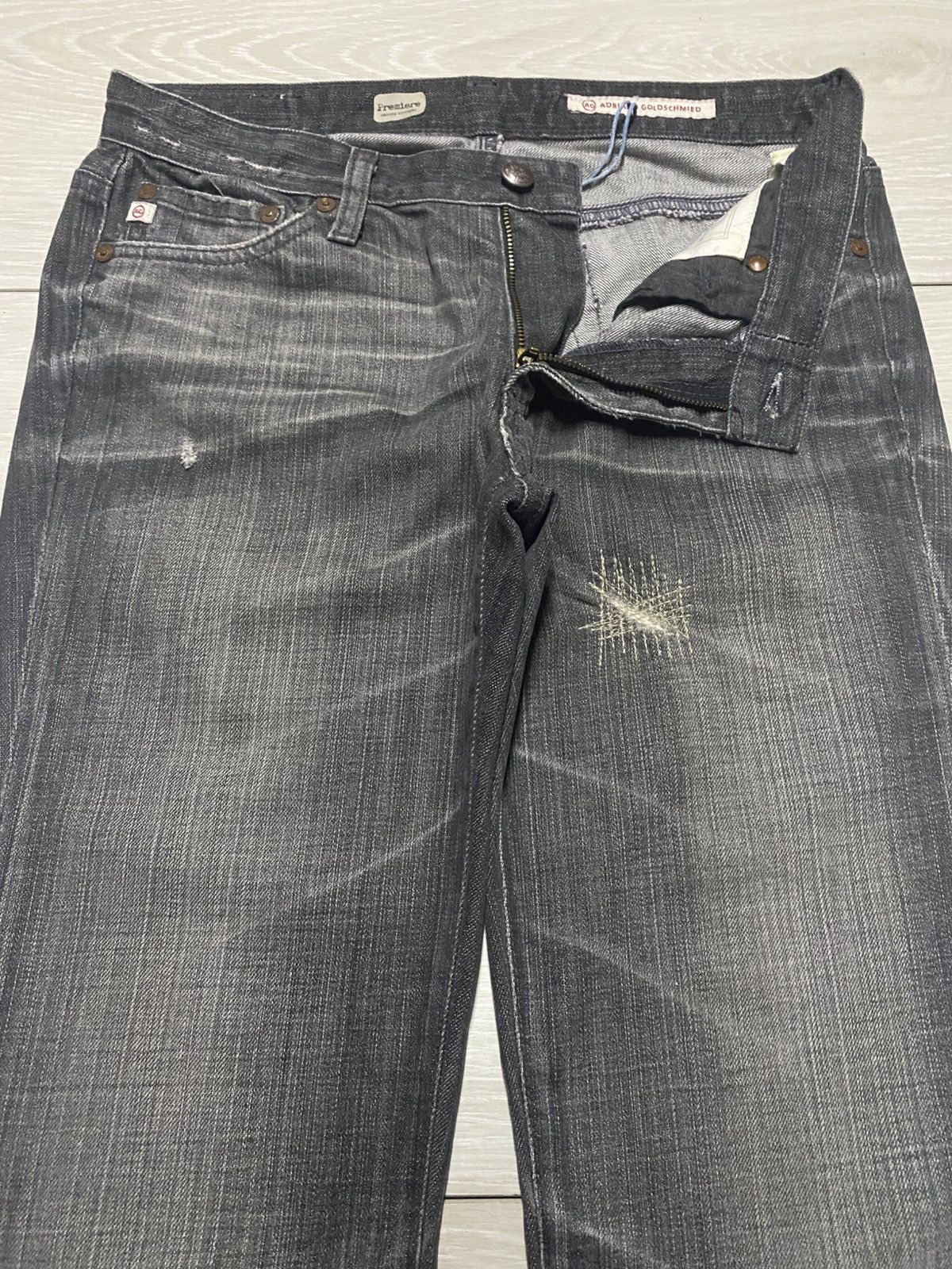 AG Adriano Goldschmied Vintage Adriano Ag Skinny Straight Jeans Size US 30 / EU 46 - 8 Thumbnail