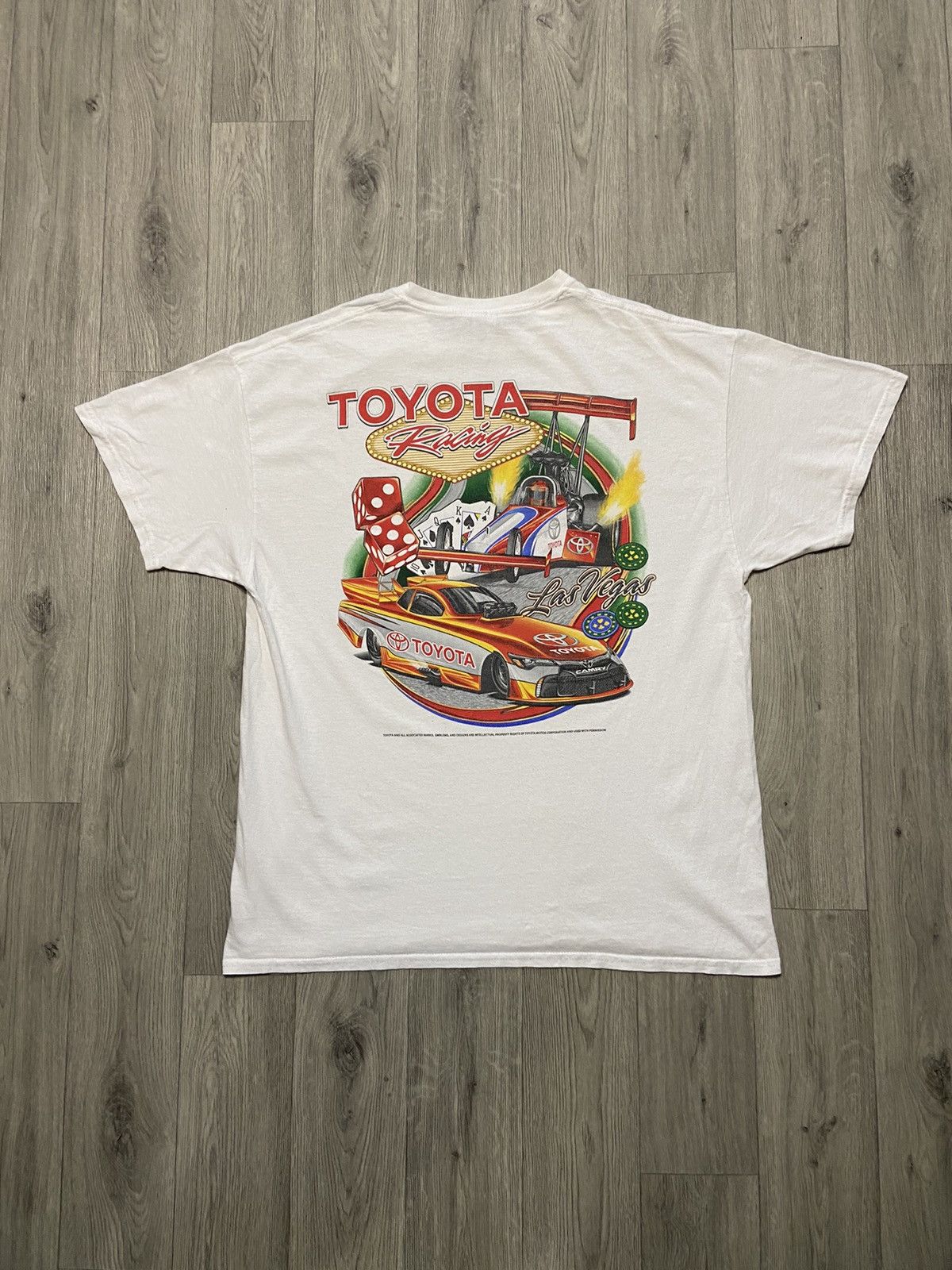 NASCAR Vintage Toyota Racing Las Vegas T shirt Size US XL / EU 56 / 4 - 1 Thumbnail