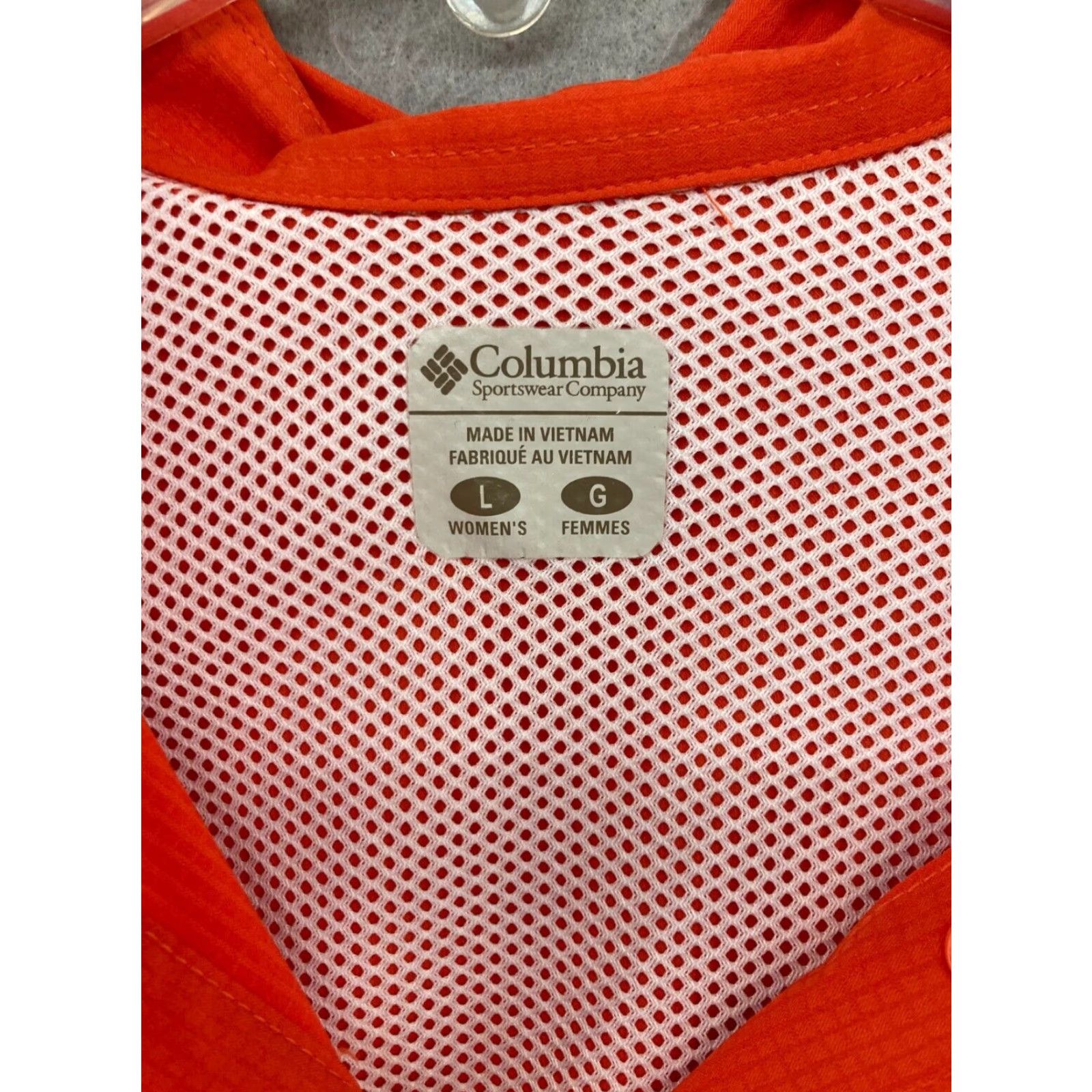 Vintage Columbia Shirt Womens Large Orange PFG Embroidered Vented College Football" Size L / US 10 / IT 46 - 7 Thumbnail