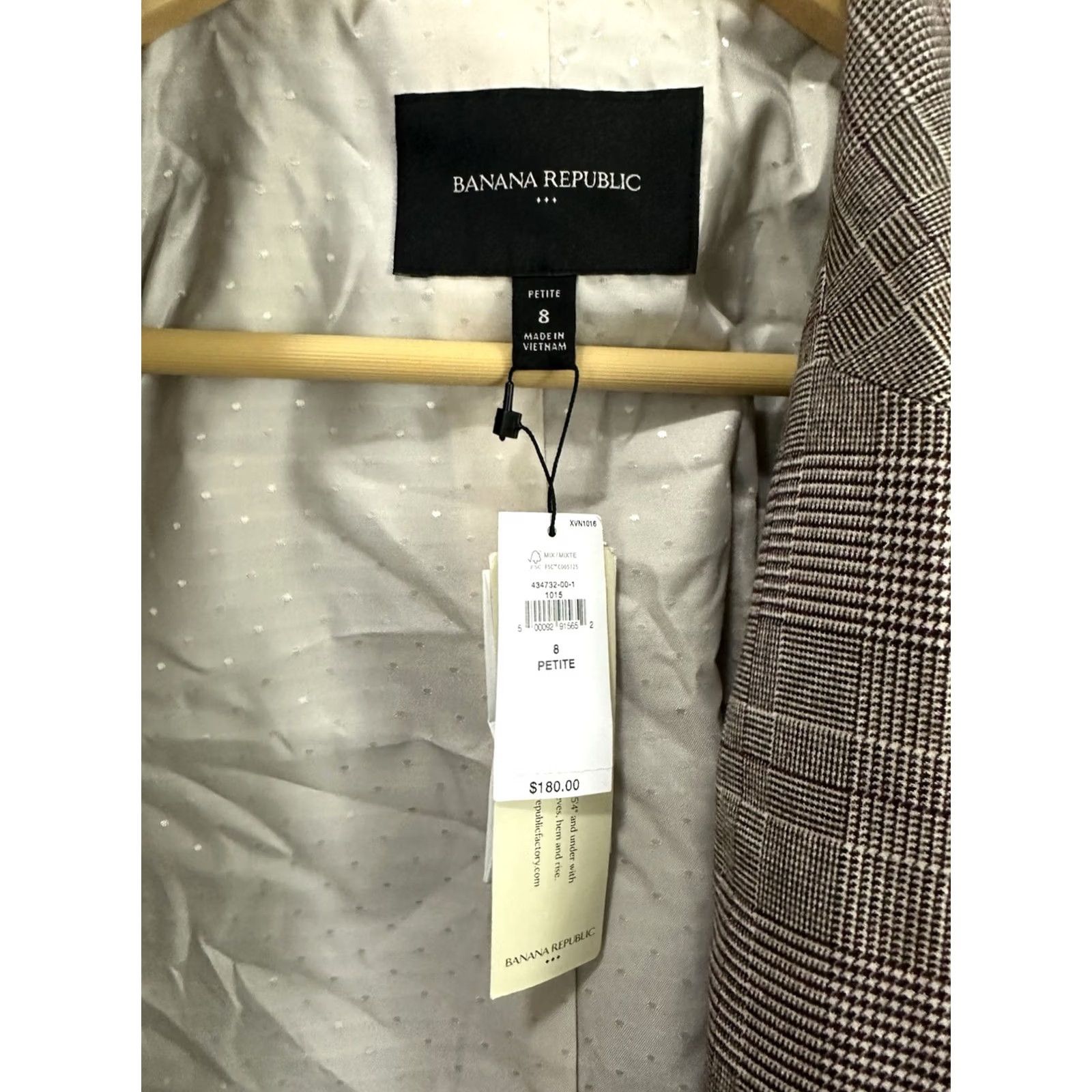 Banana Republic Banana Republic Blazer Shirt Jacket Women Plaid Double Breasted 8 Petite NWT Multicolor Tuxedo Preppy BUSINESS Womens Petite Blazer Size M / US 6-8 / IT 42-44 - 5 Thumbnail