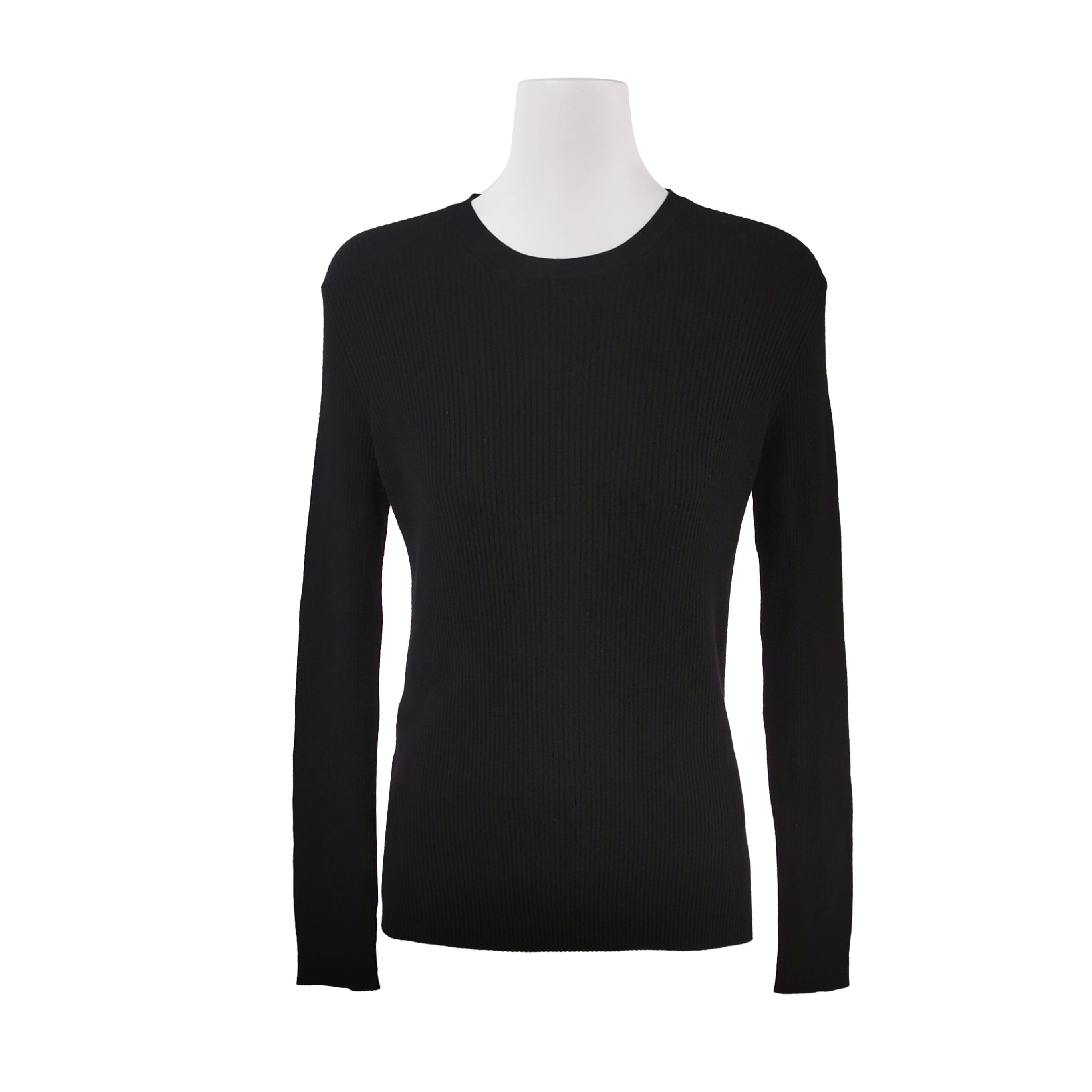 Prada Prada Solid Black Long Sleeve Knitwear Sweater 0089 Size S / US 4 / IT 40 - 1 Thumbnail