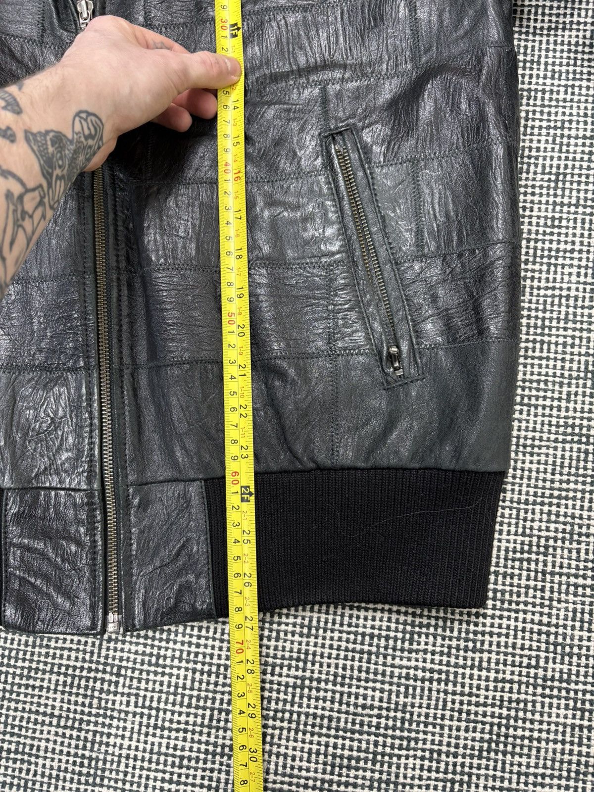 Other Patchwork avant garde leather bomber jacket vintage Size US M / EU 48-50 / 2 - 6 Thumbnail