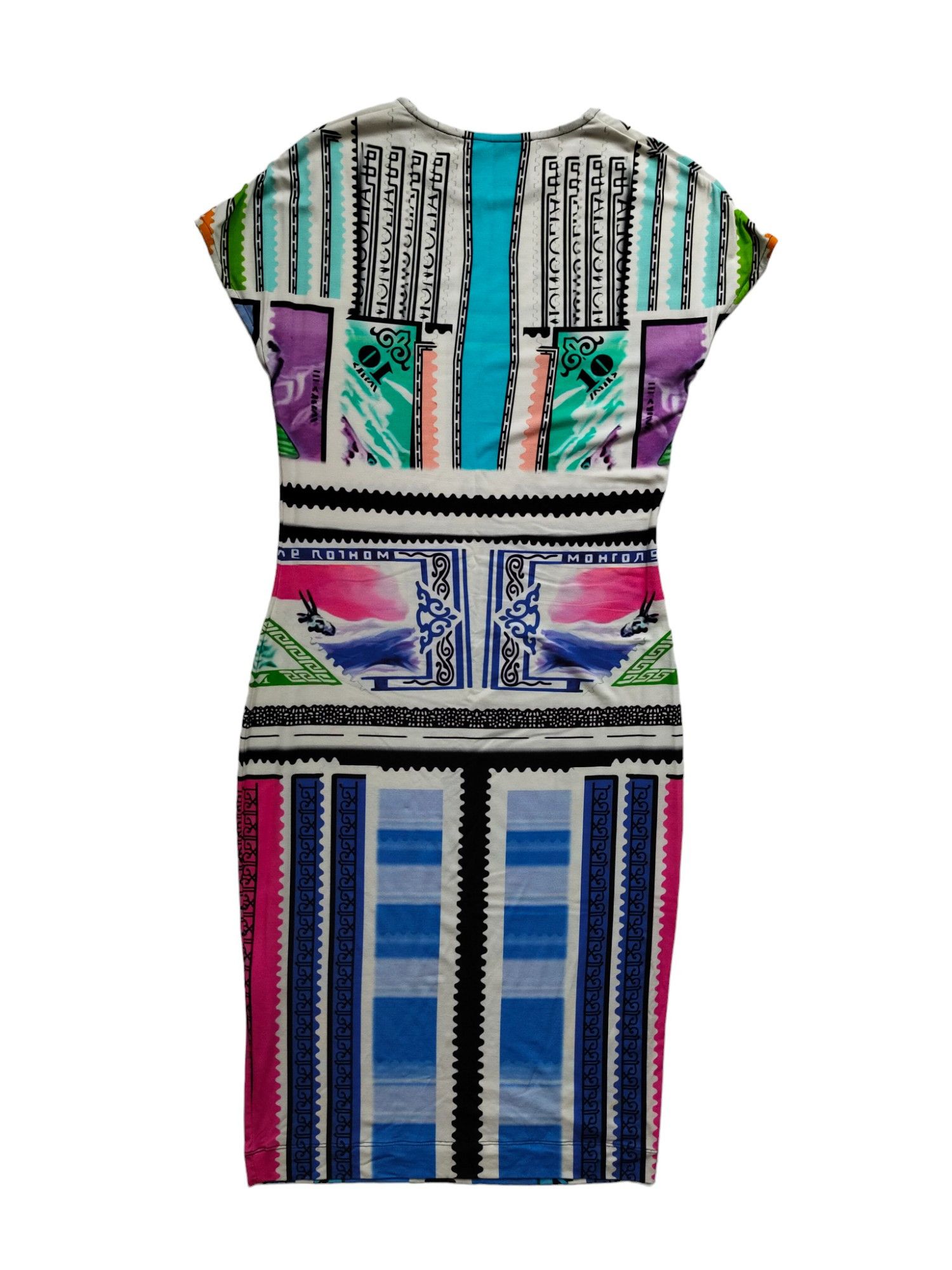 Mary Katrantzou Mary Katrantzou Colorful Overall Print Stretch Viscose Dress Size L / US 10 / IT 46 - 2 Thumbnail