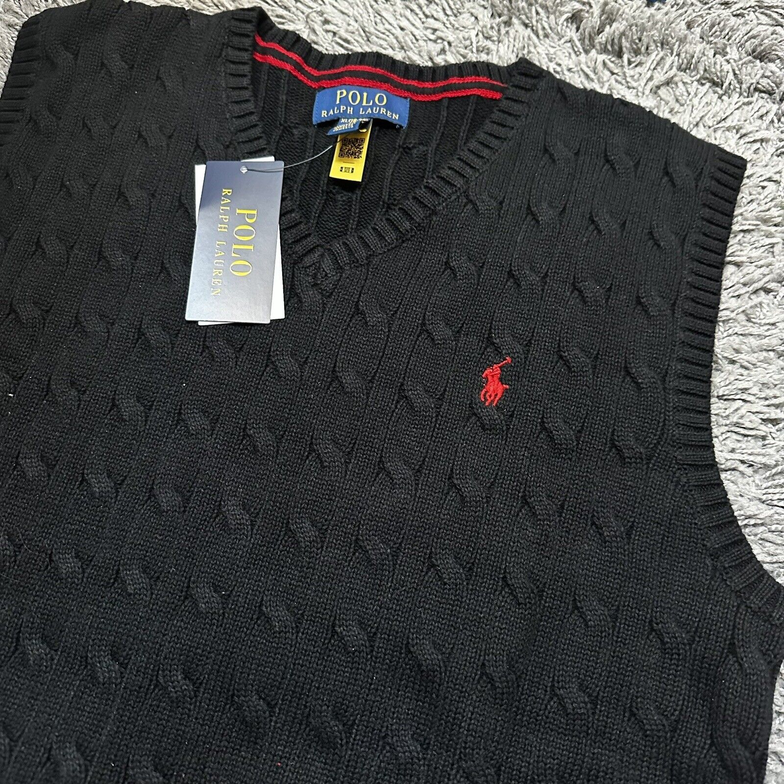 Polo Ralph Lauren Polo Ralph Lauren Big Kids Cable Knit Cotton Sweater Vest XL Size US XL / EU 56 / 4 - 5 Thumbnail