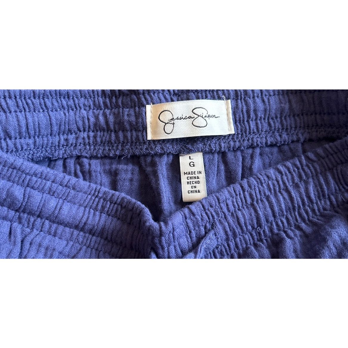 Jessica Simpson Jessica Simpson Womens Blue Wide-Leg Ankle Crop Pants XL Size 36" / US 14 / IT 50 - 6 Thumbnail